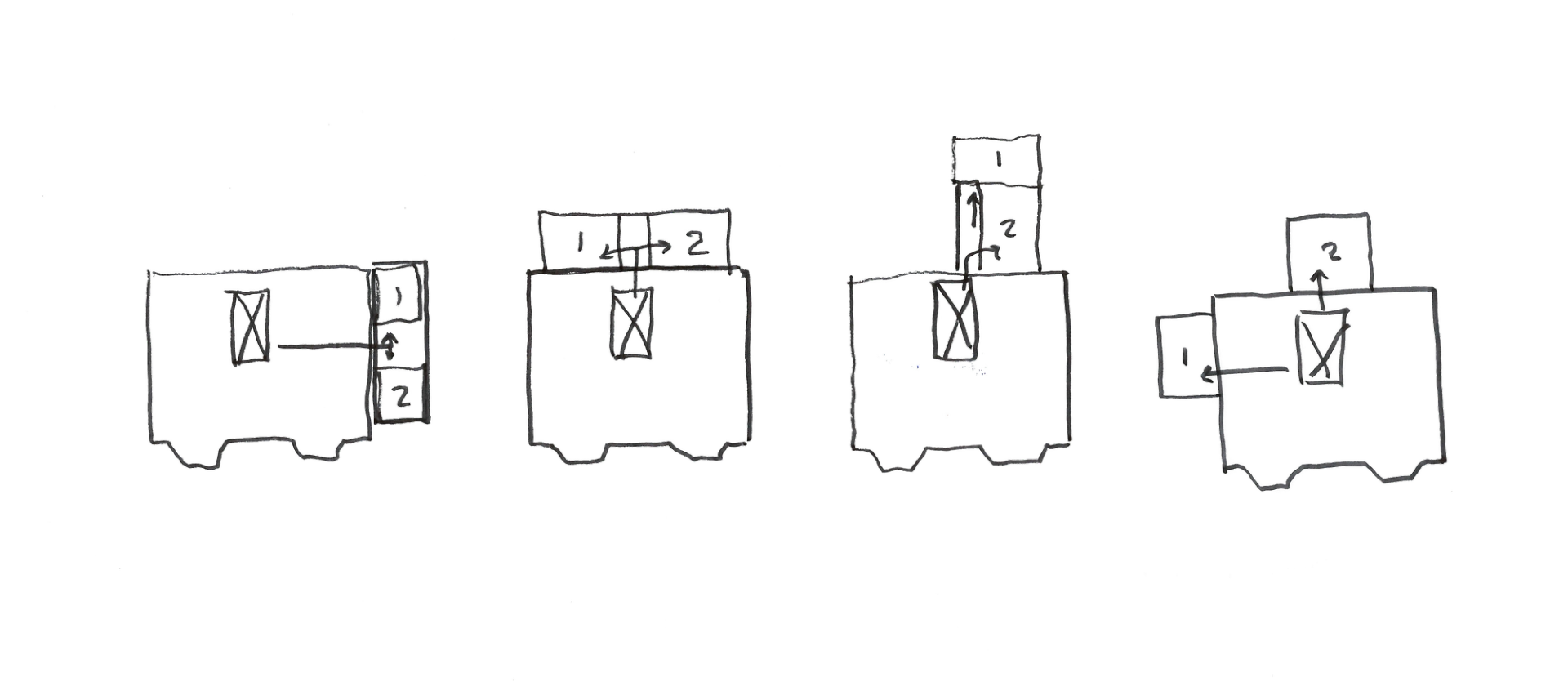 Extension placement concept sketch by Studio Bark