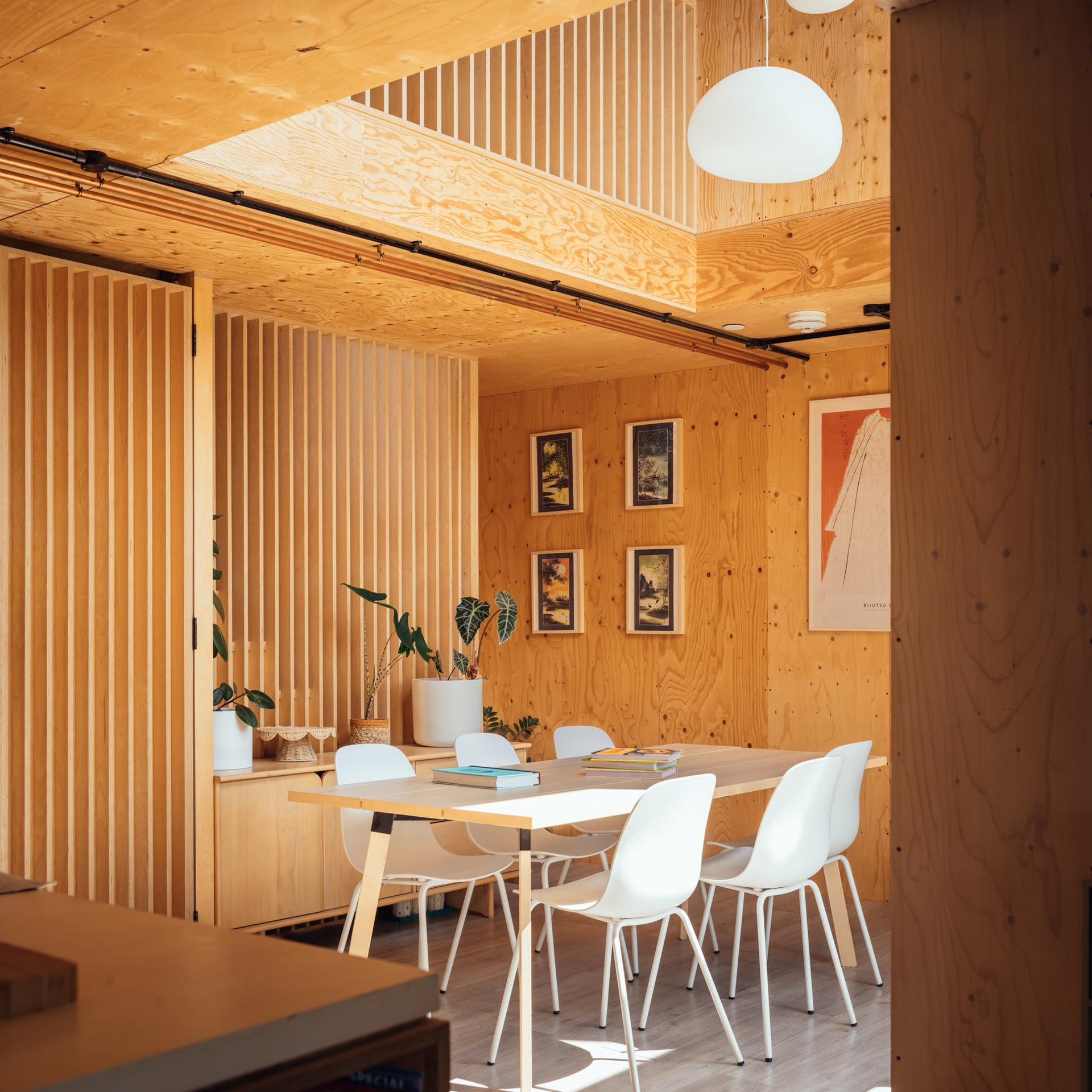 Double height dining room