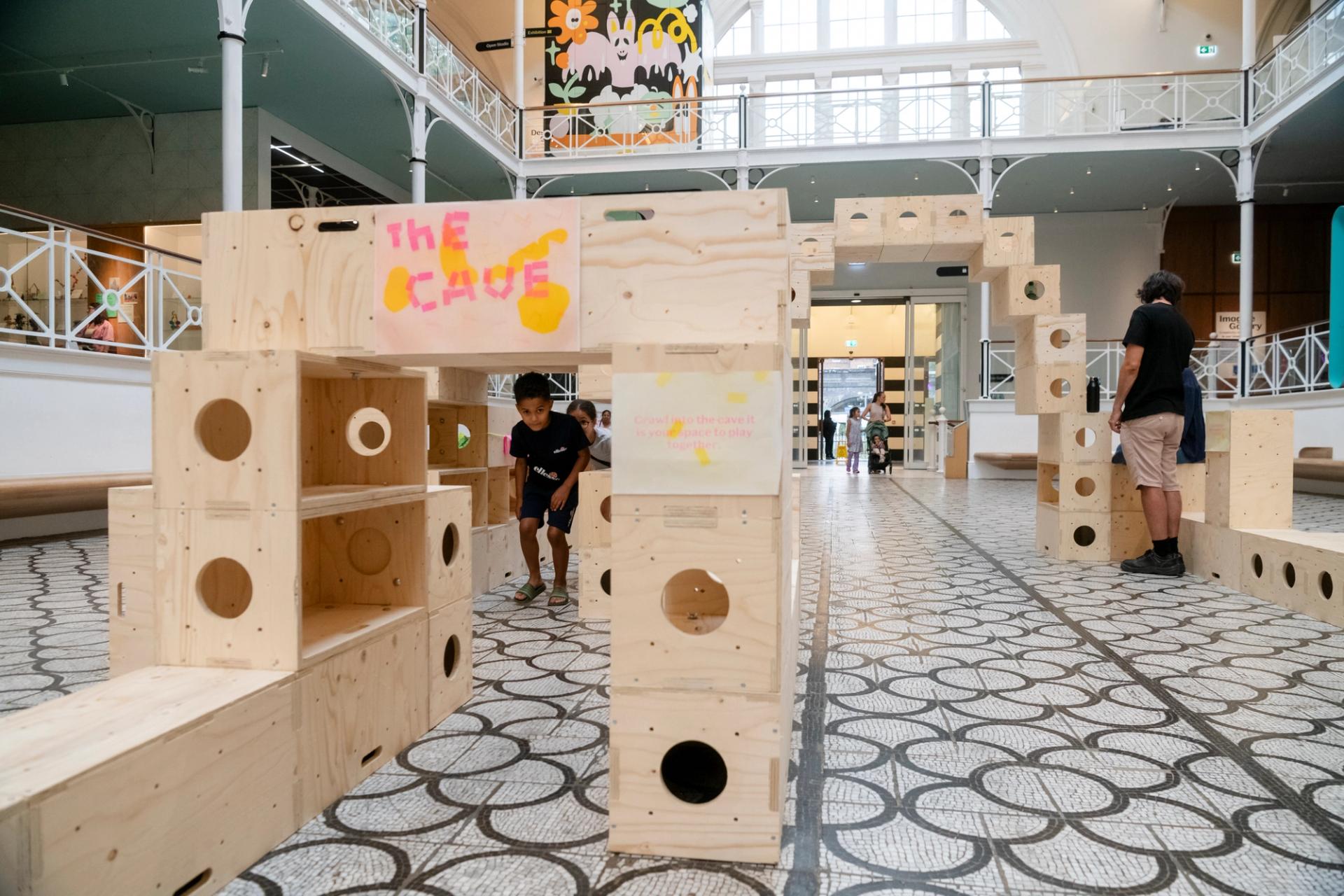 Summer Design Club installation by kids, for kids, with U-Build