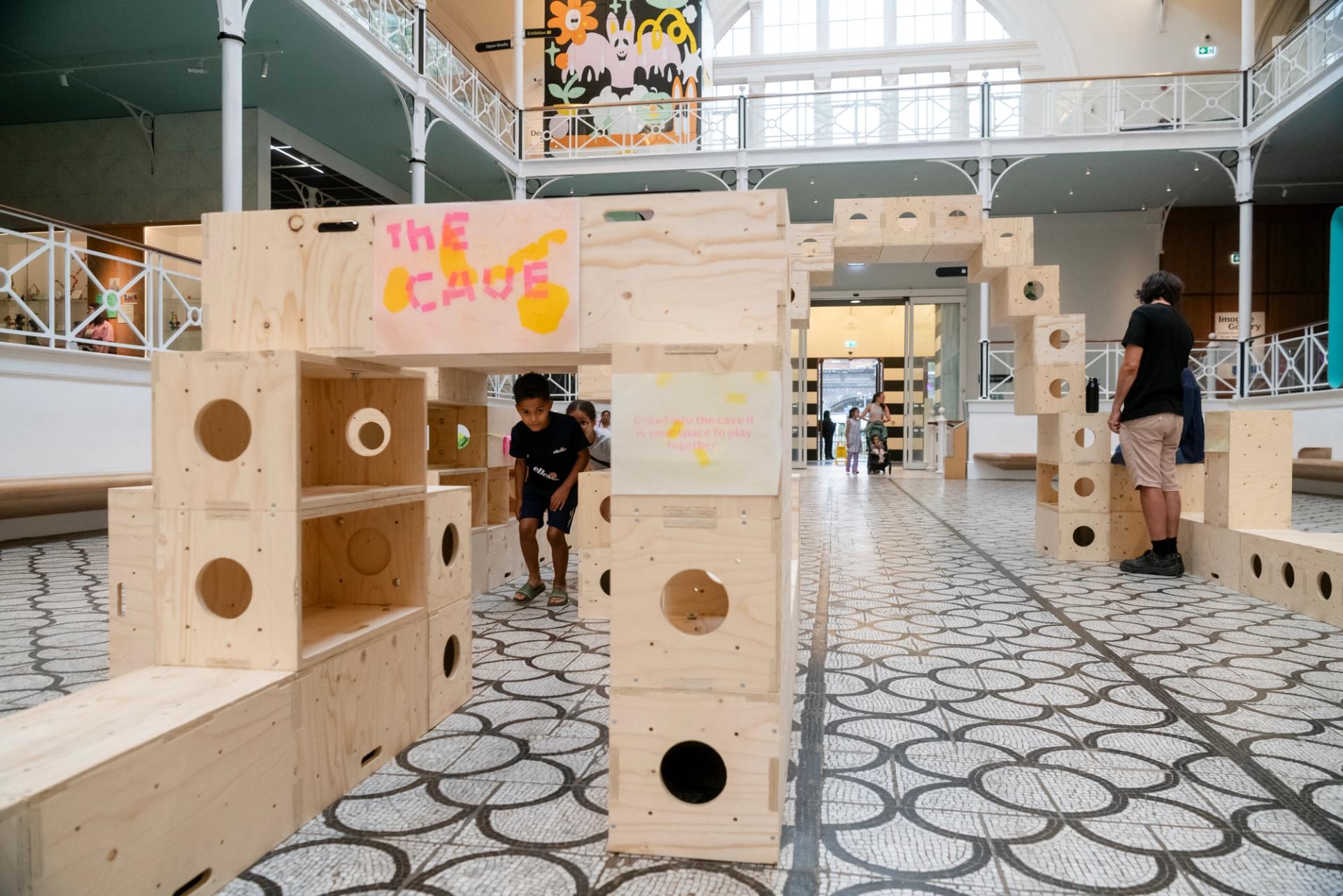 Summer Design Club installation by kids, for kids, with U-Build