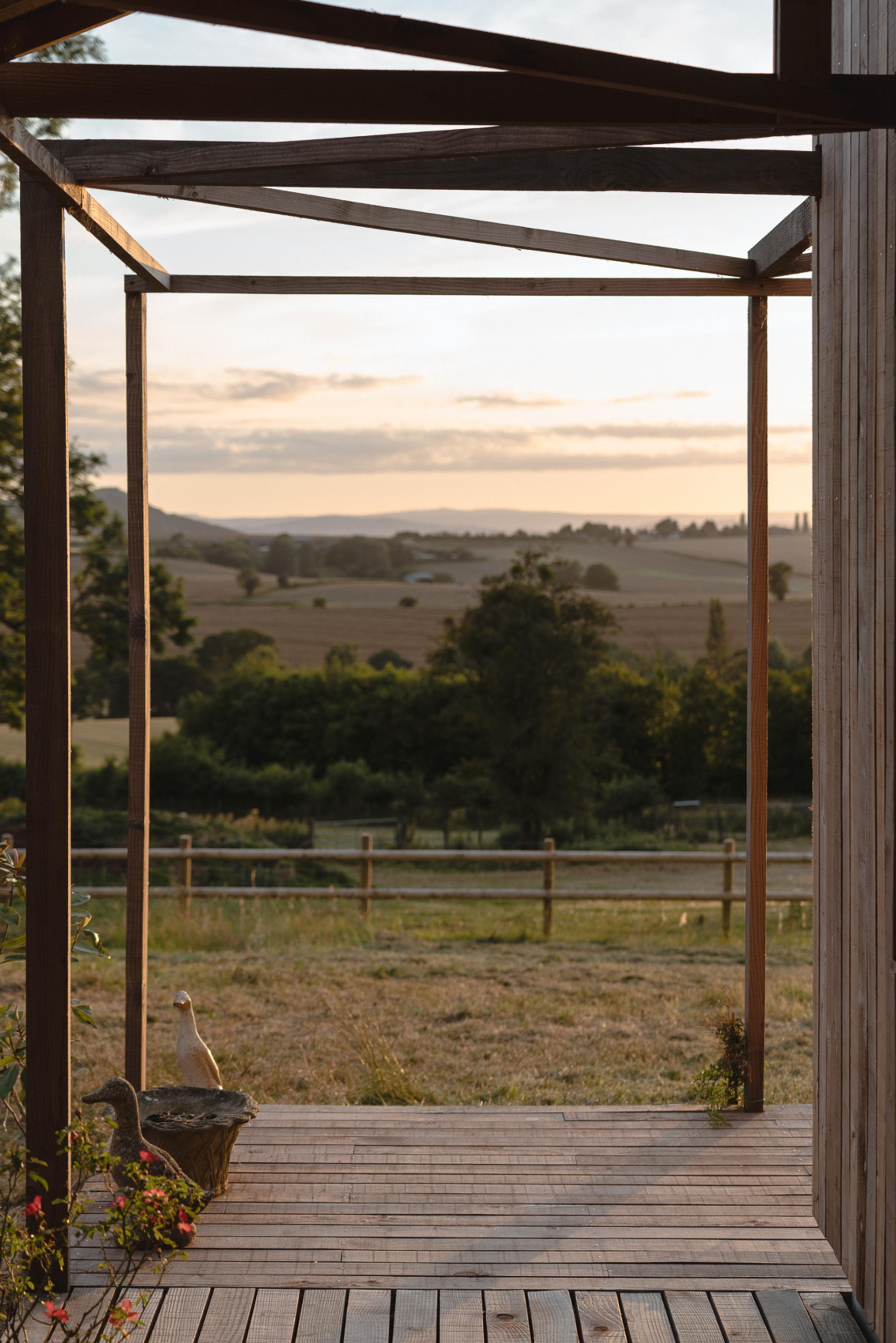 Countryside view at site visit with Studio Bark