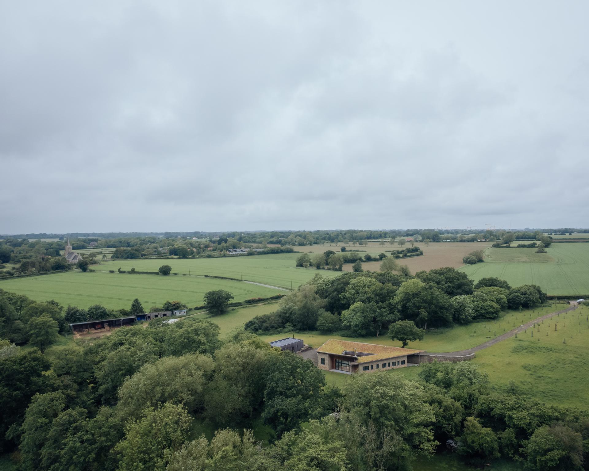 Drone shot of Paragraph 84 home Pivot House