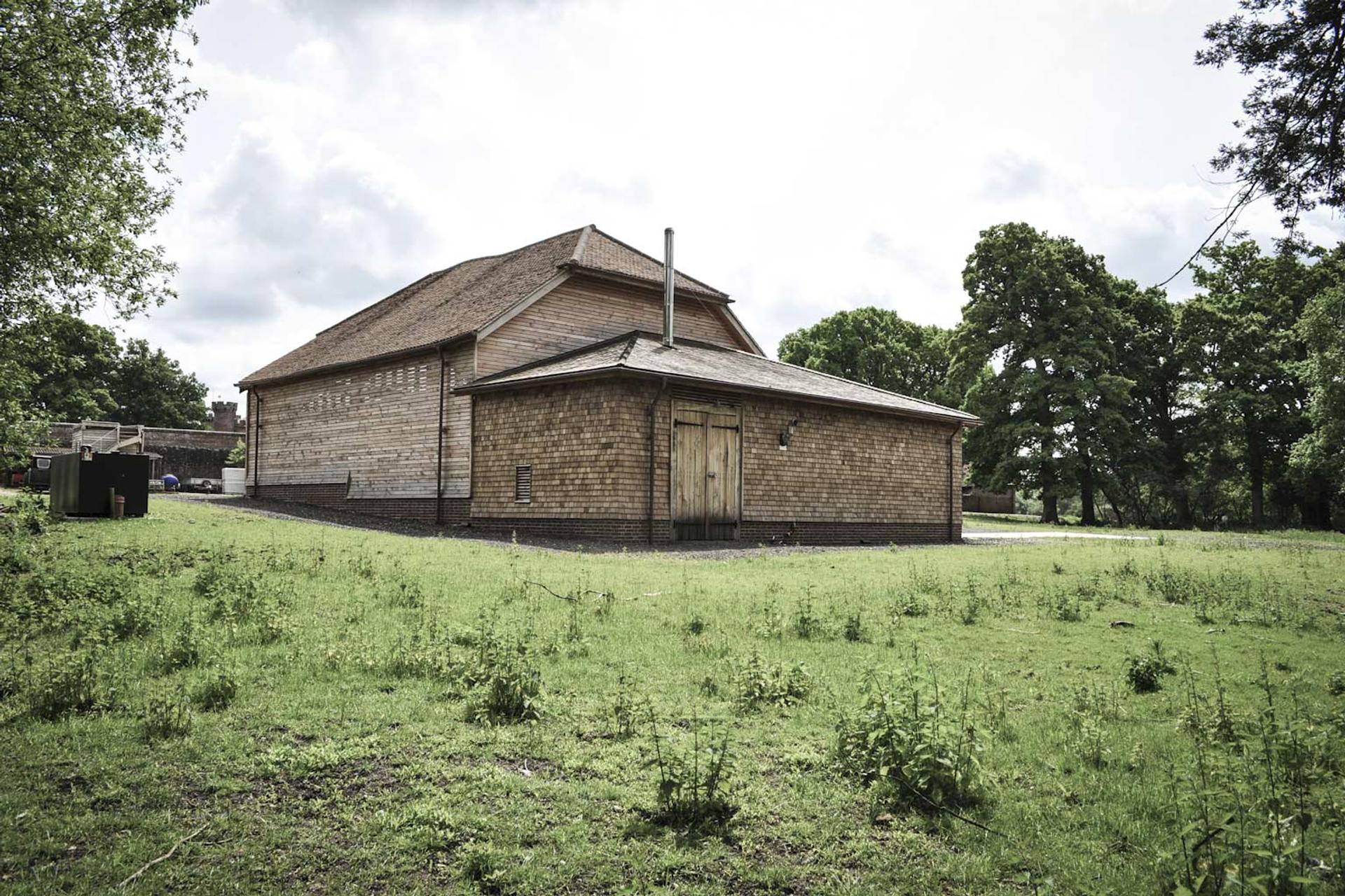 Knepp Bio Barn clad in Douglas Fir timber
