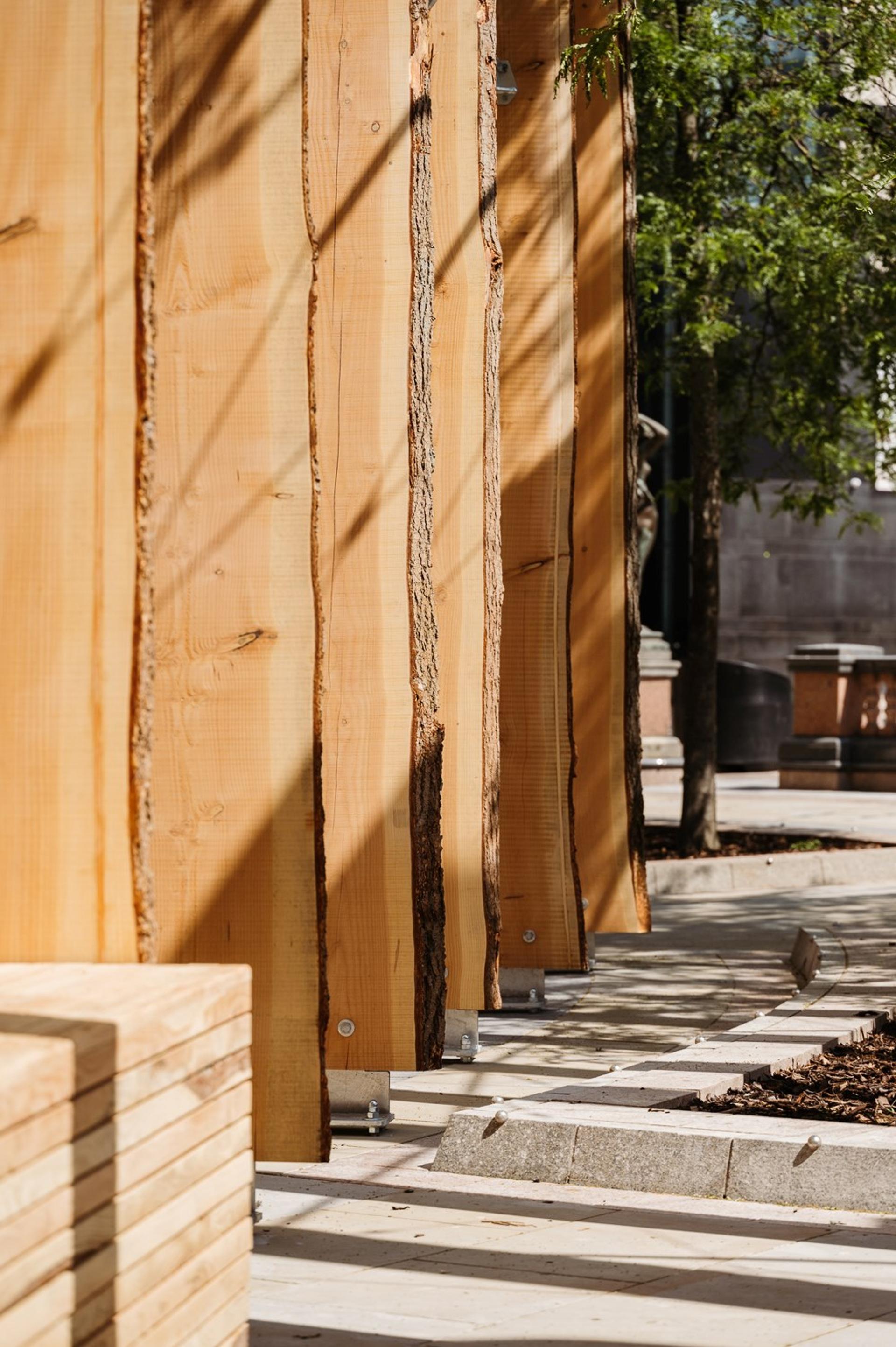 Timber art installation to comment on wasteful supply chains