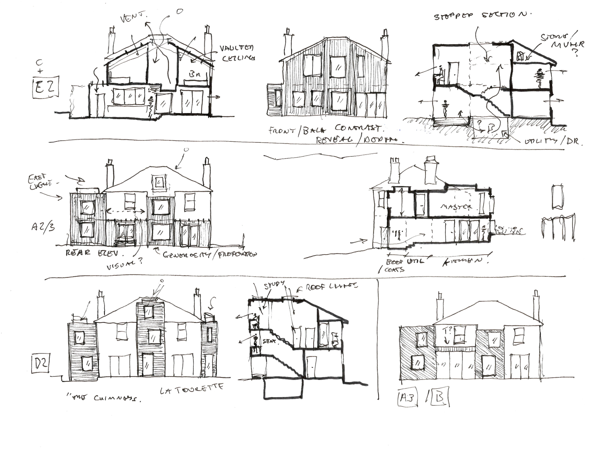 Initial sketches by Studio Bark 