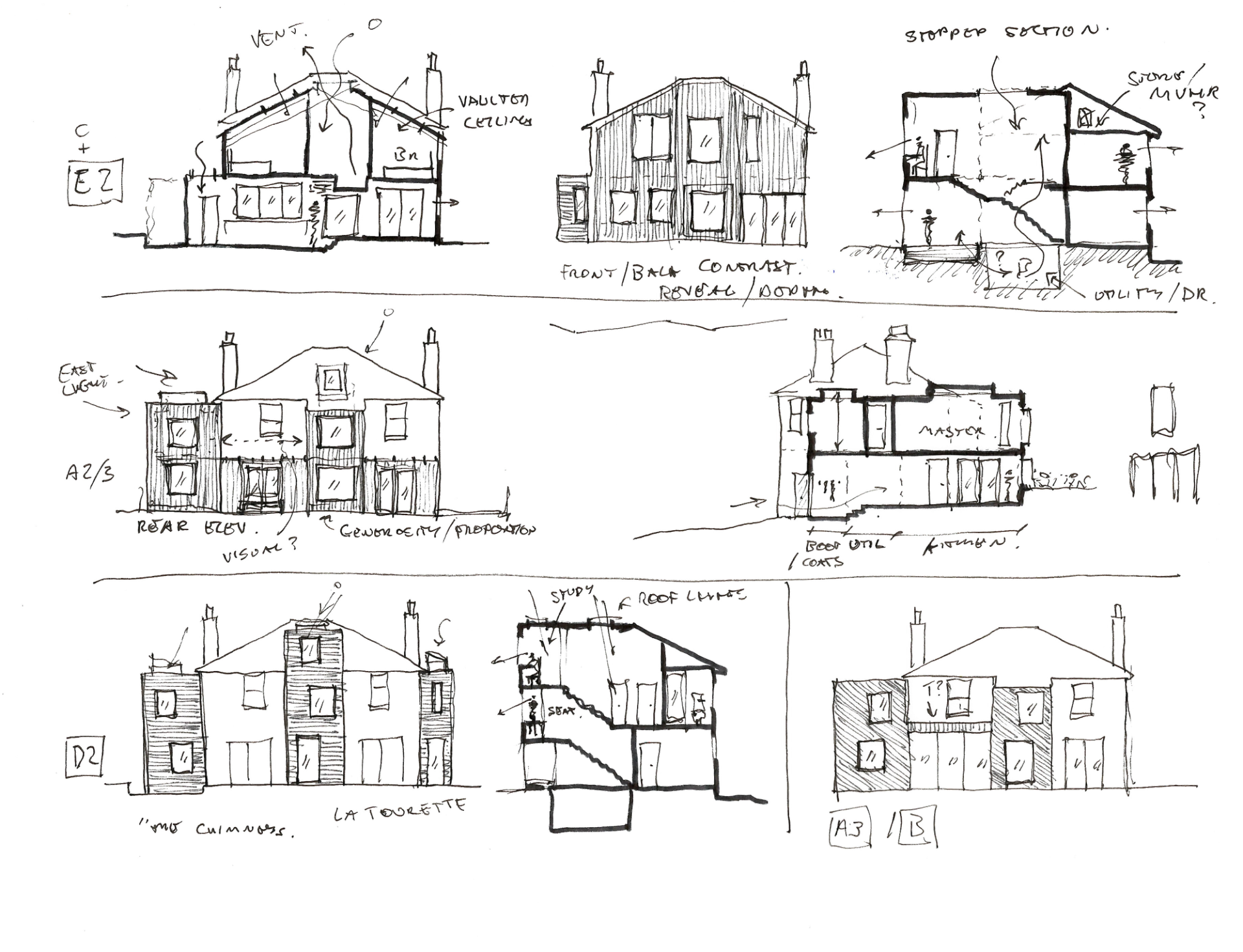 Initial sketches by Studio Bark
