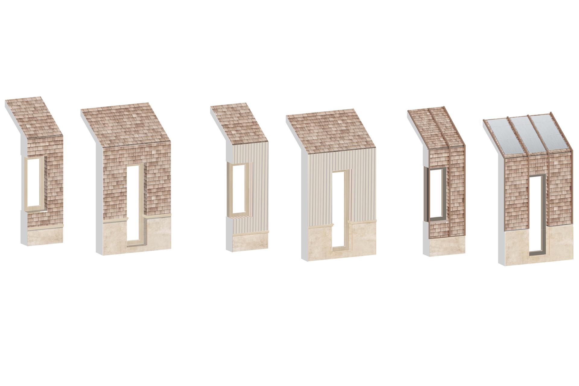 Material study drawings of Spring Wood House
