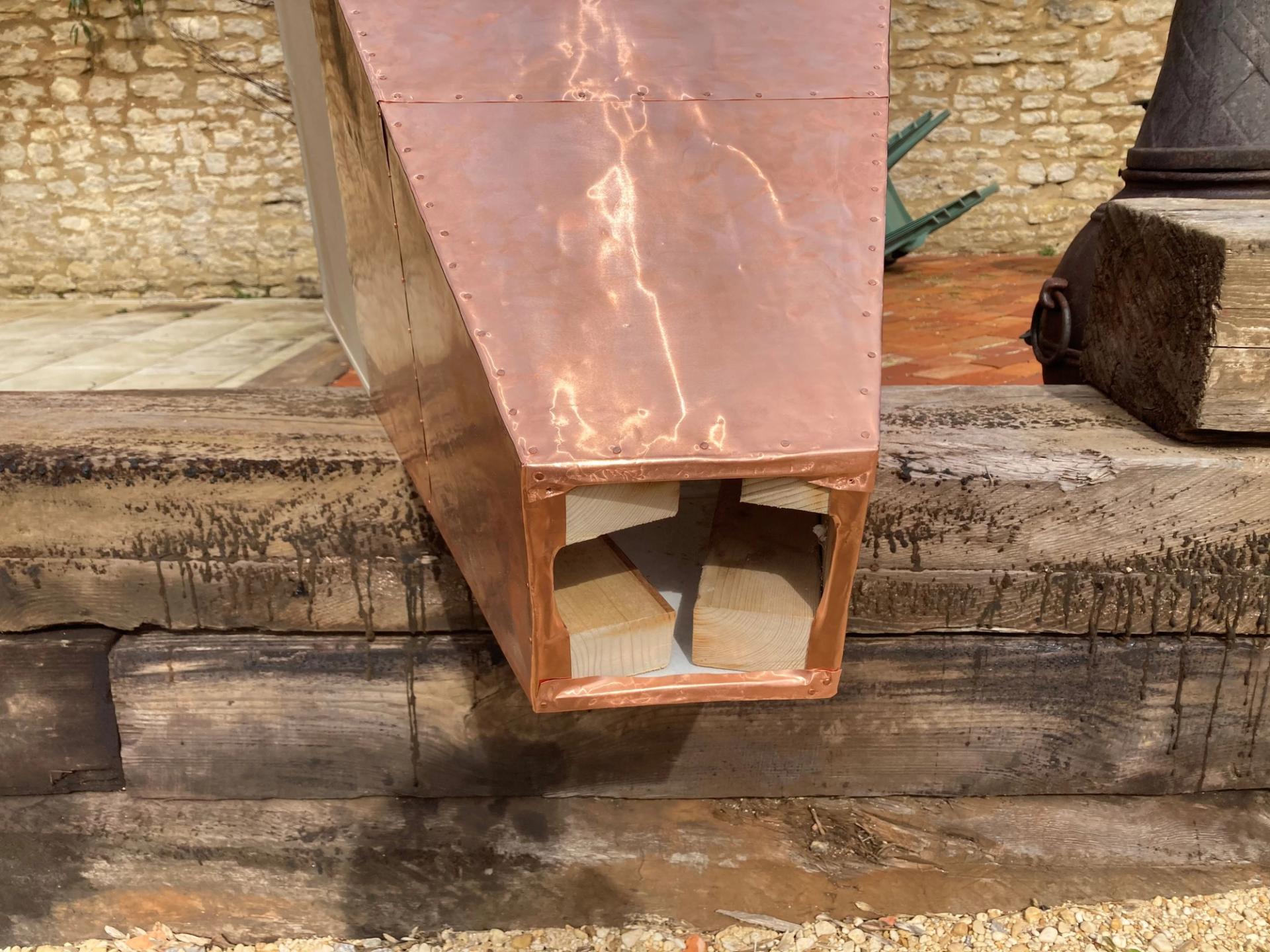 Material testing of a Copper funnel with hollow inside 