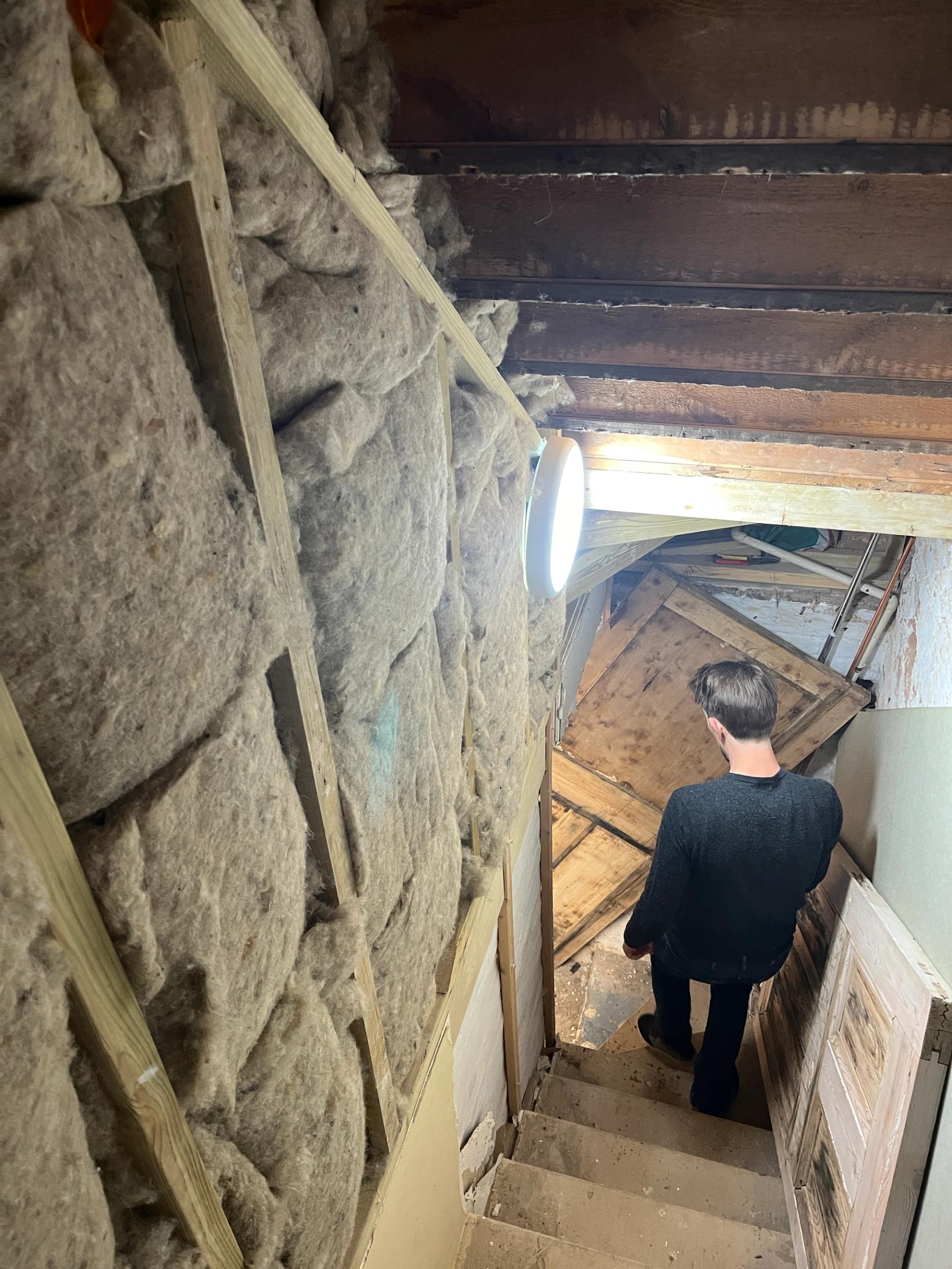 Natural fibre insulation at retrofit project by Studio Bark