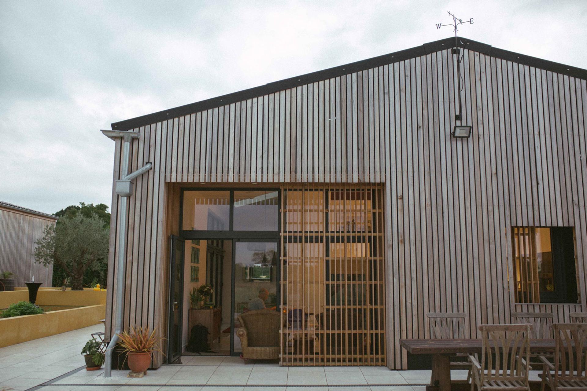 A modern barn conversion timber cladding