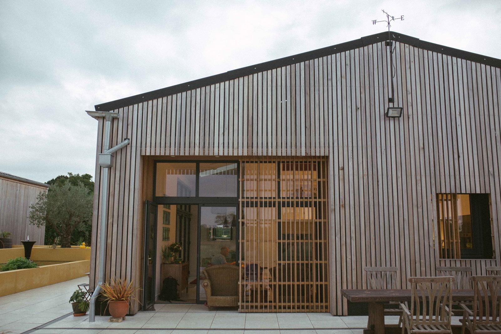 A modern barn conversion timber cladding