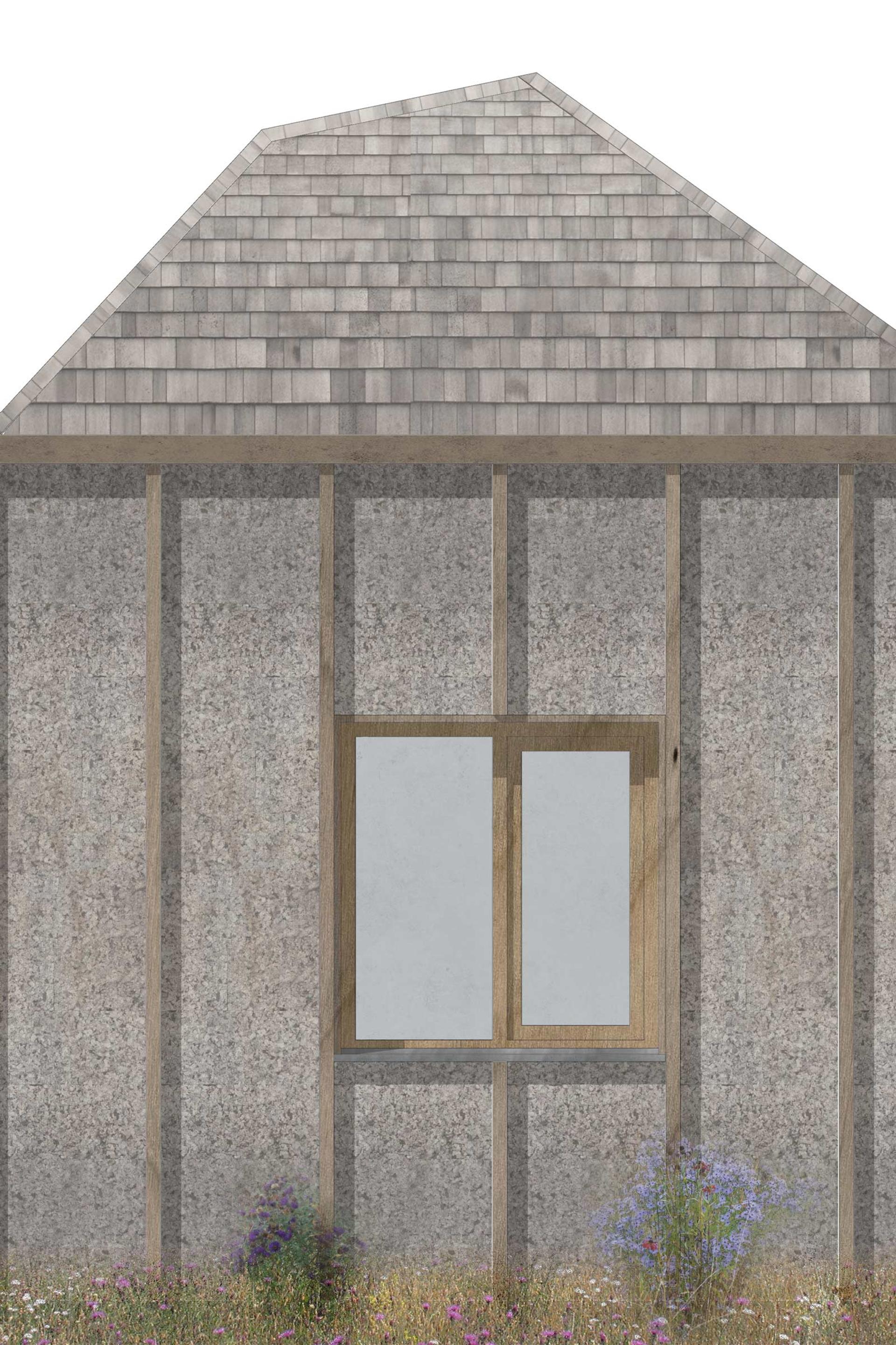 Drawing of cork oak house