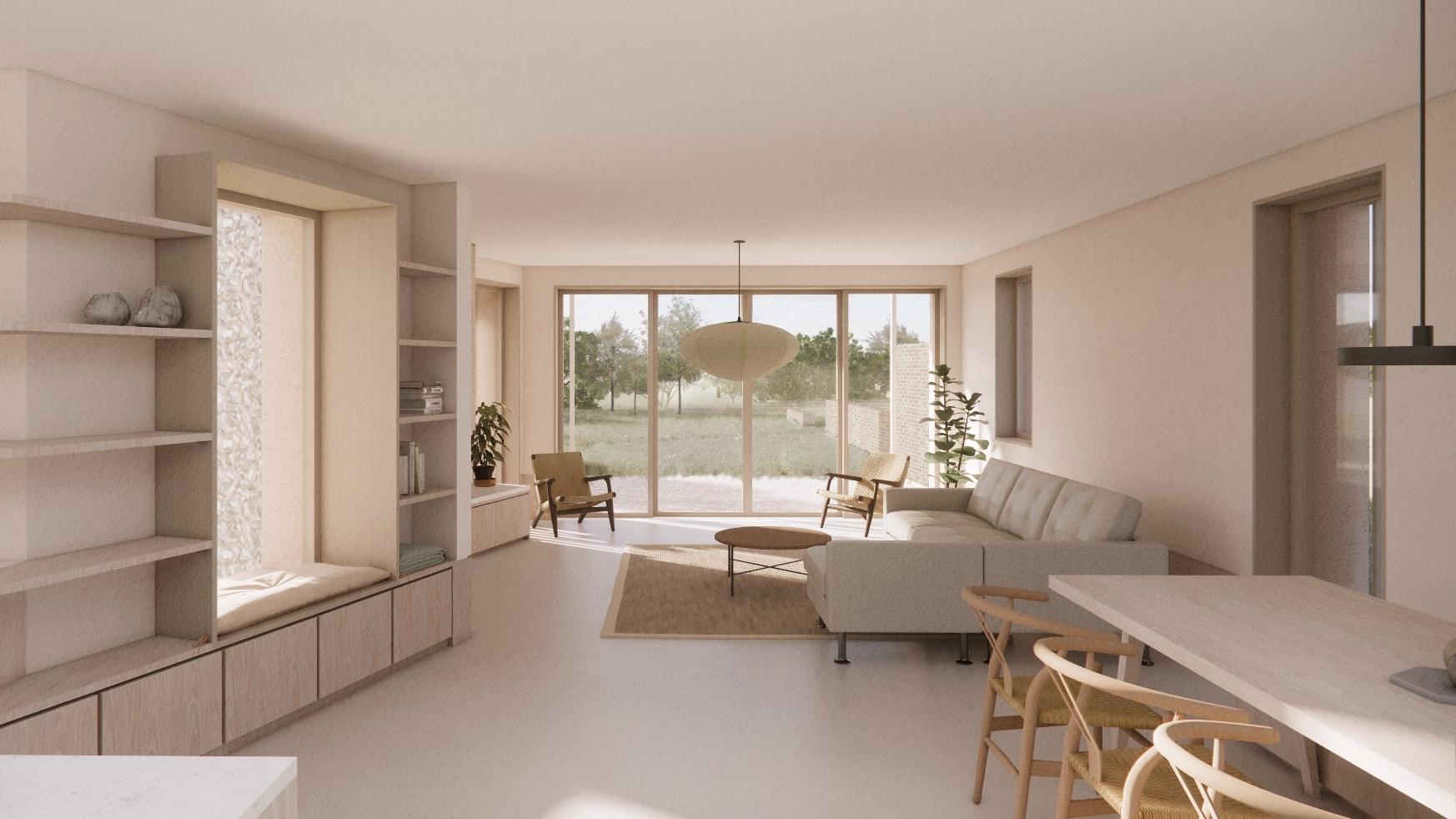 Drawing of Chalkstream House by Studio Bark