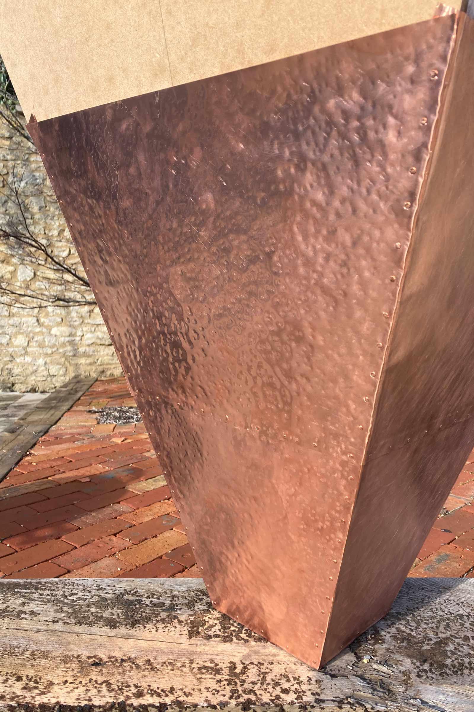 Close-up of copper section of Hood by Studio Bark