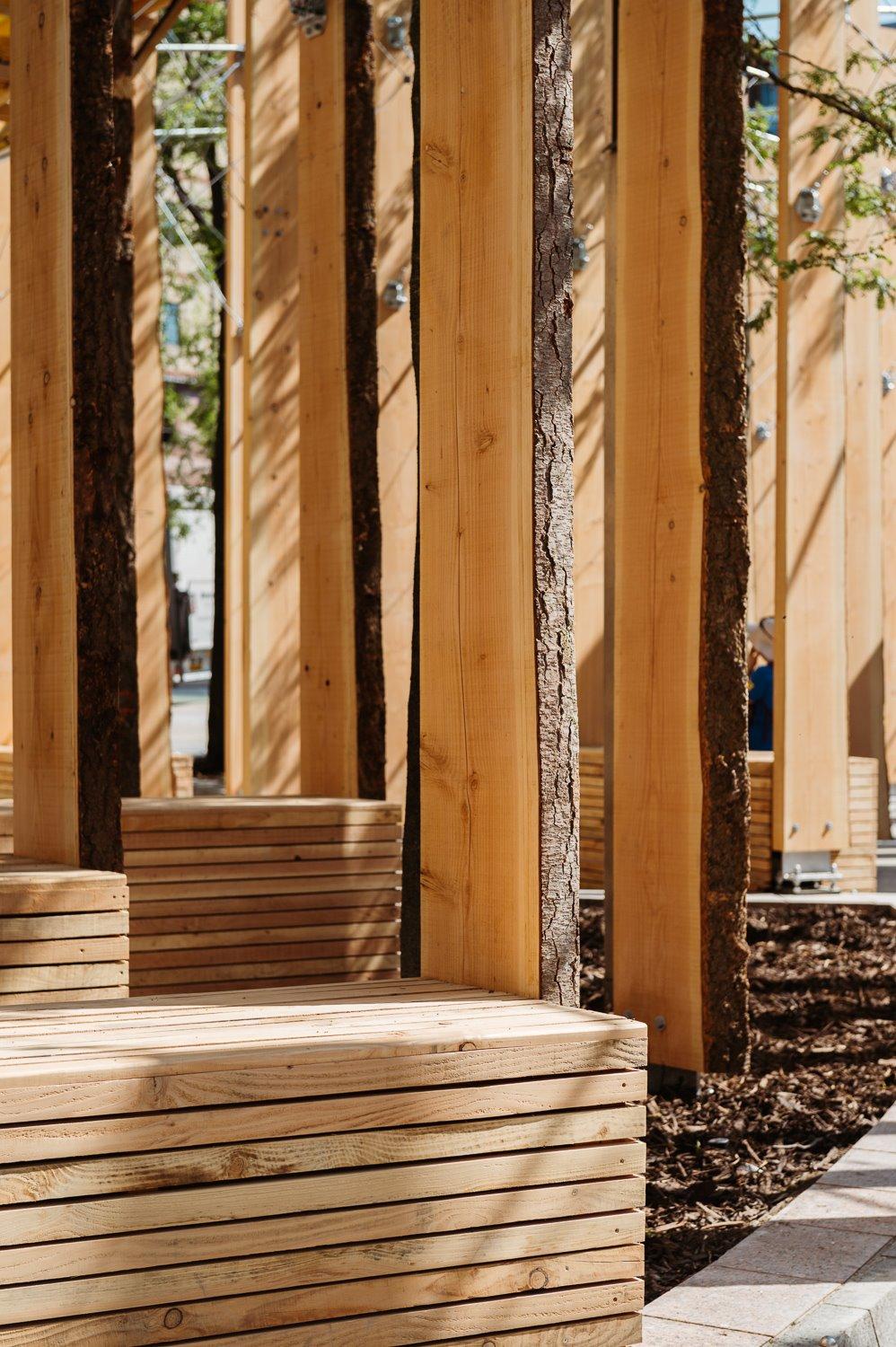 Timber artwork, Making A Stand, in Leeds