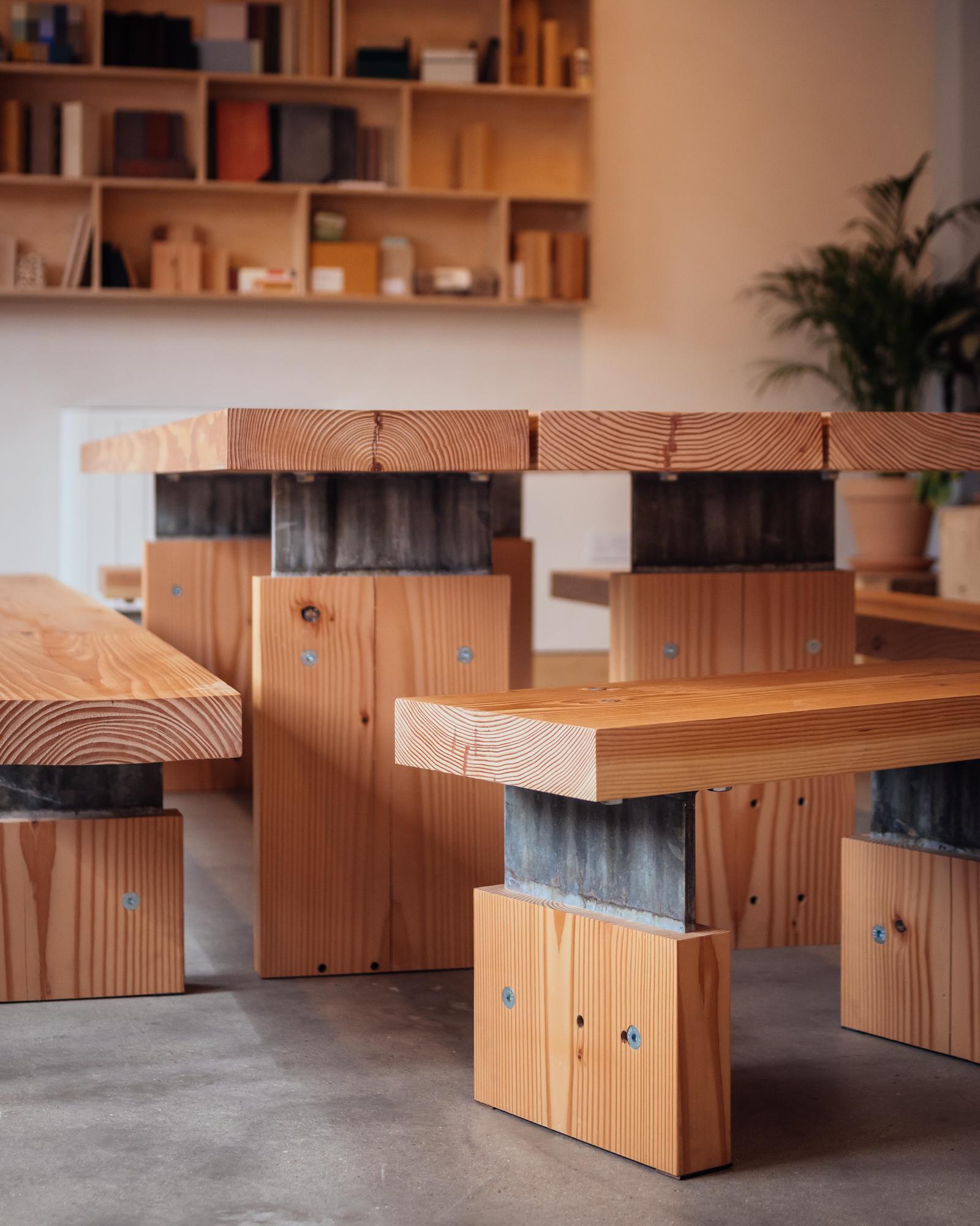 A table designed and constructed by Studio Bark using timber from Making a Stand