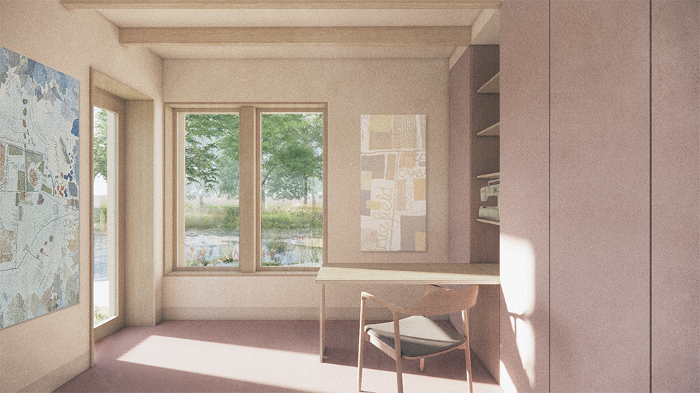 Study room in Quiet house, a paragraph 84 proposal by studio bark