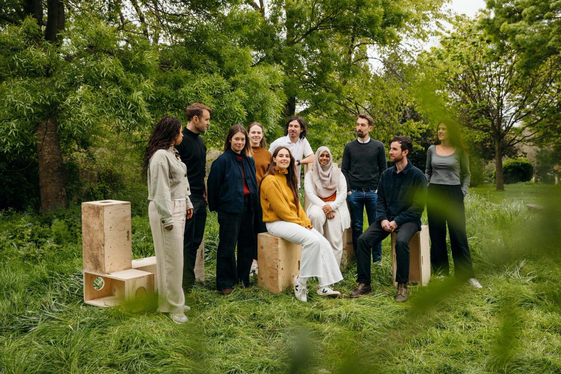Studio Bark team photo outdoors at Victoria Park