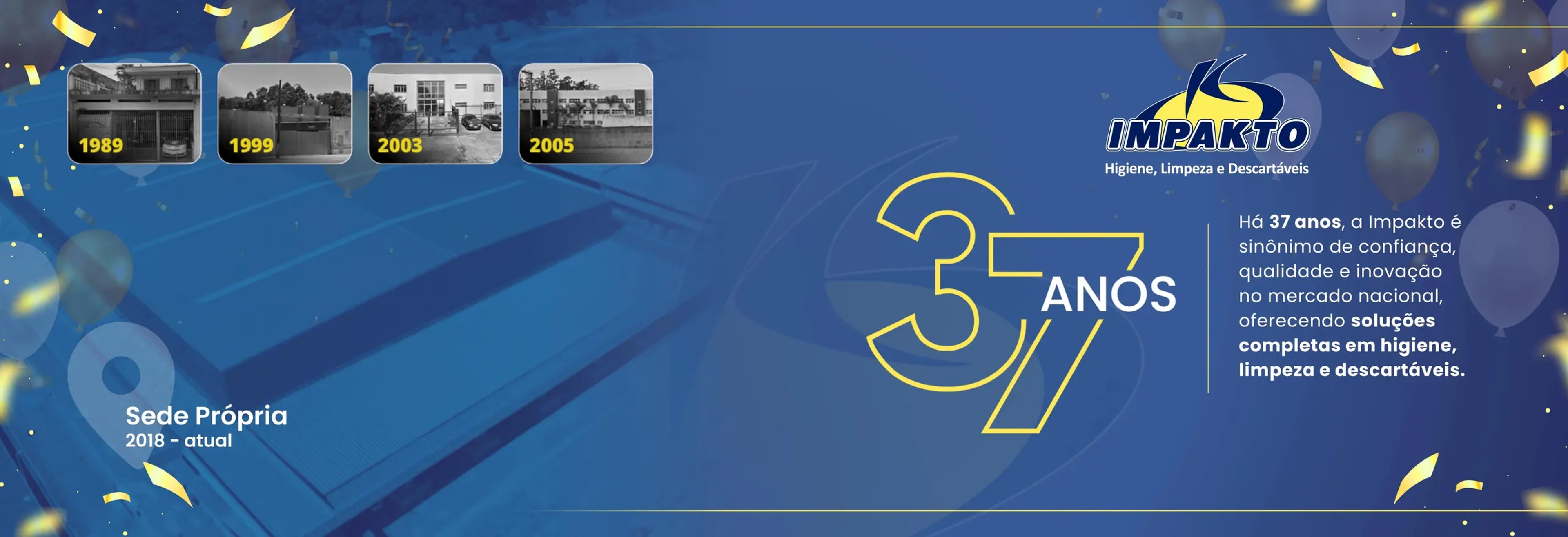 Banner aniversário de 37 anos da Impakto