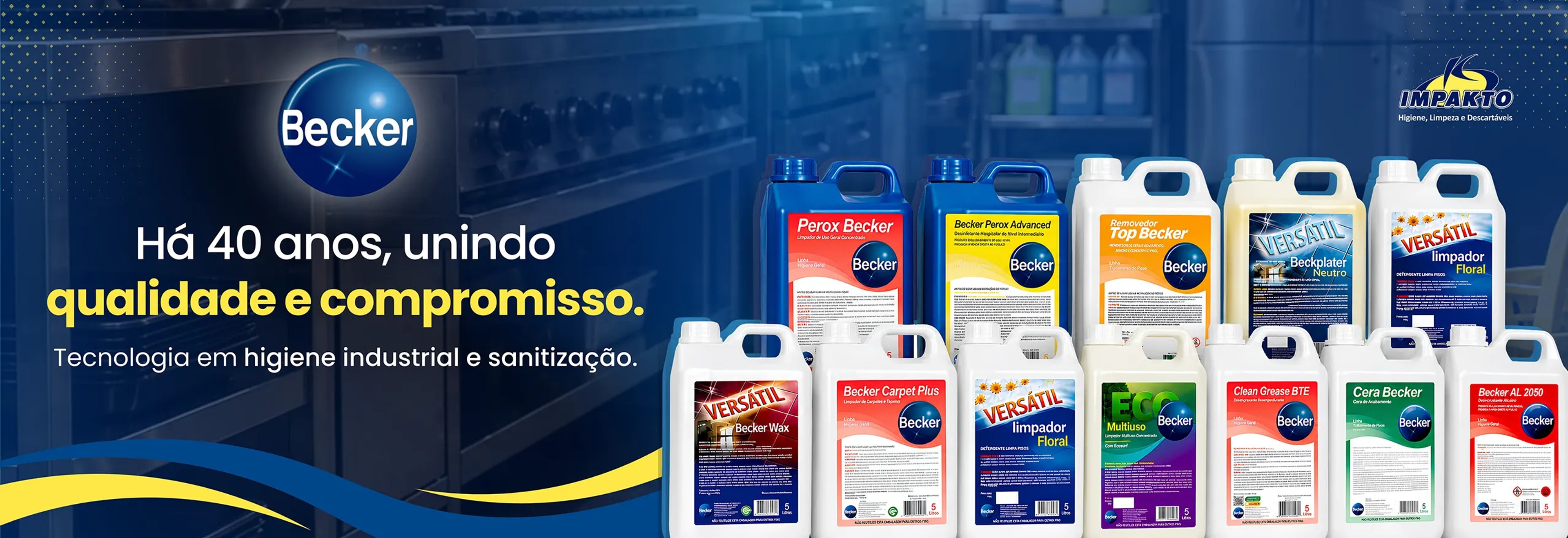 Itens de limpeza da marca Becker