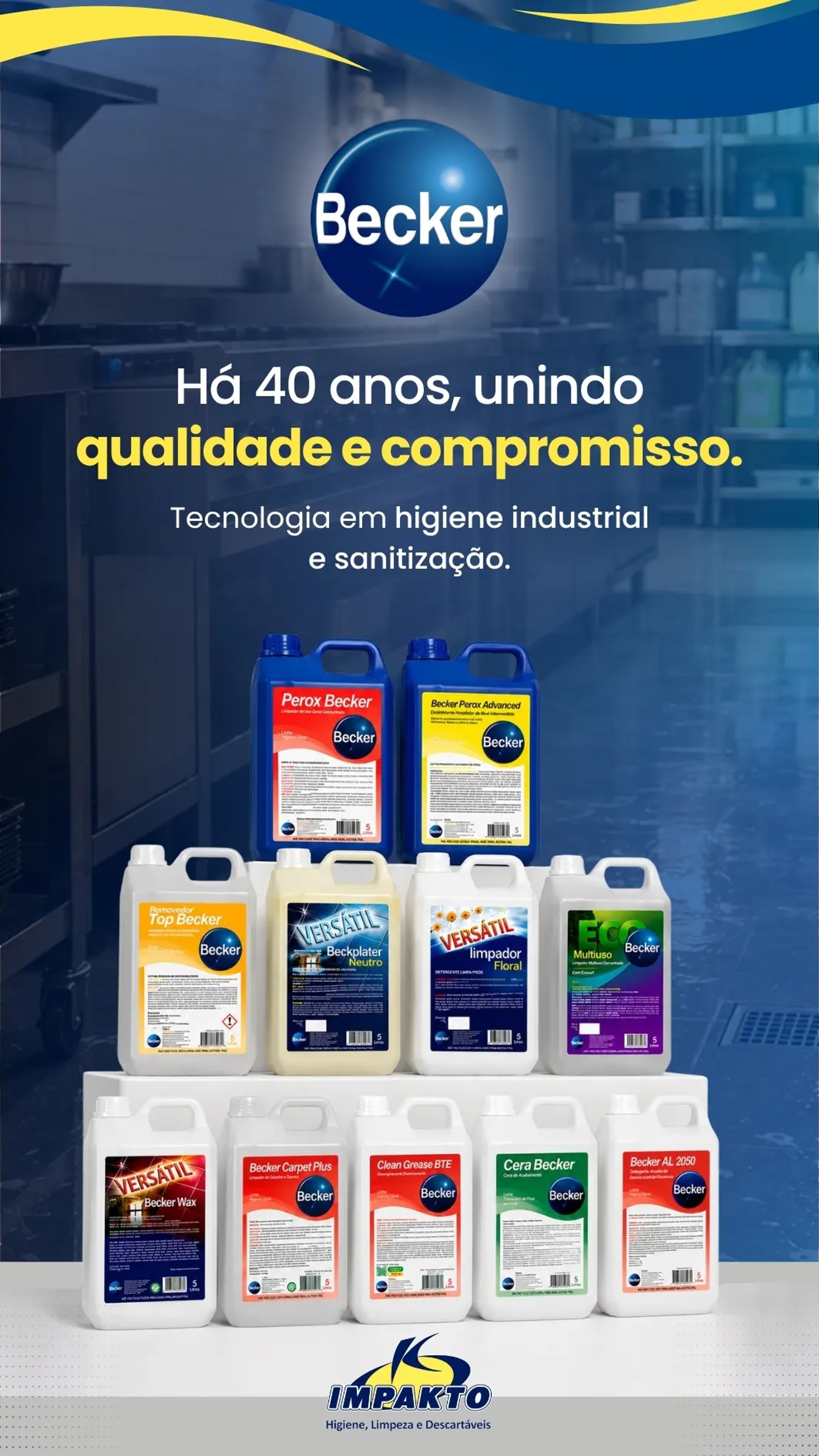 Itens de limpeza da marca Becker