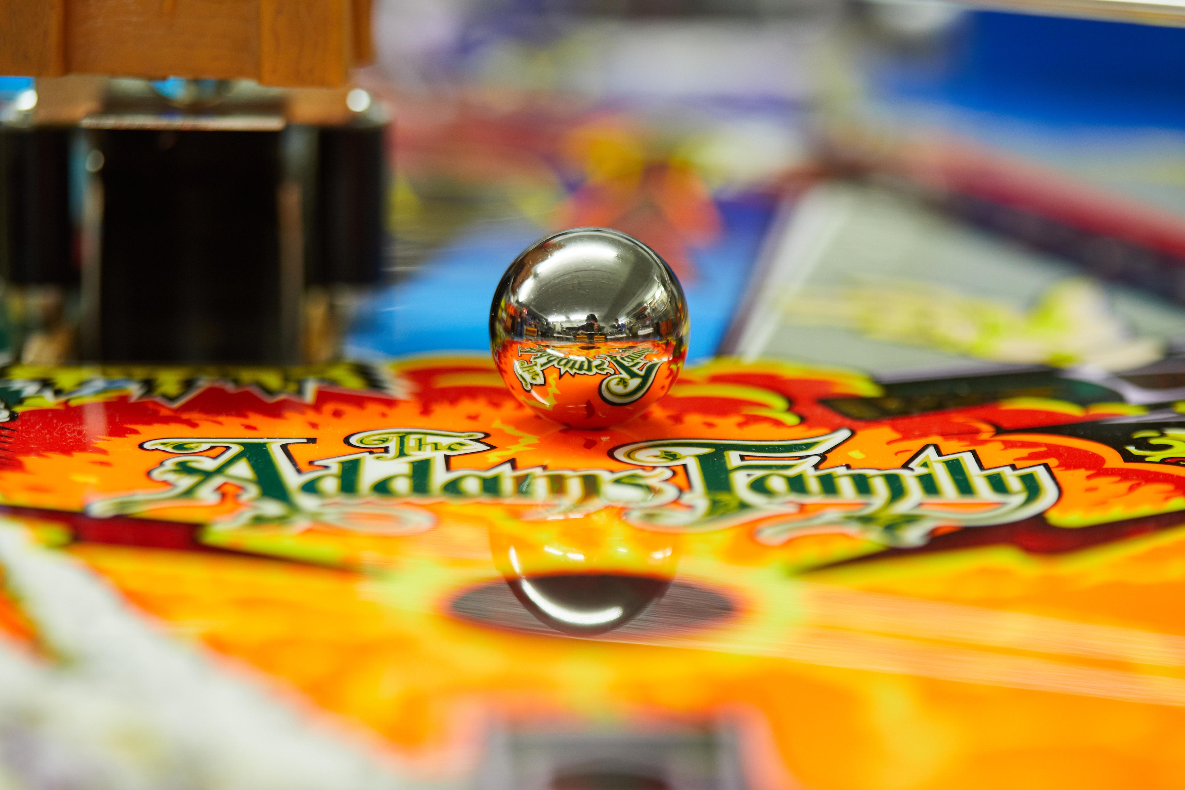Nahaufnahme eines Pinballs