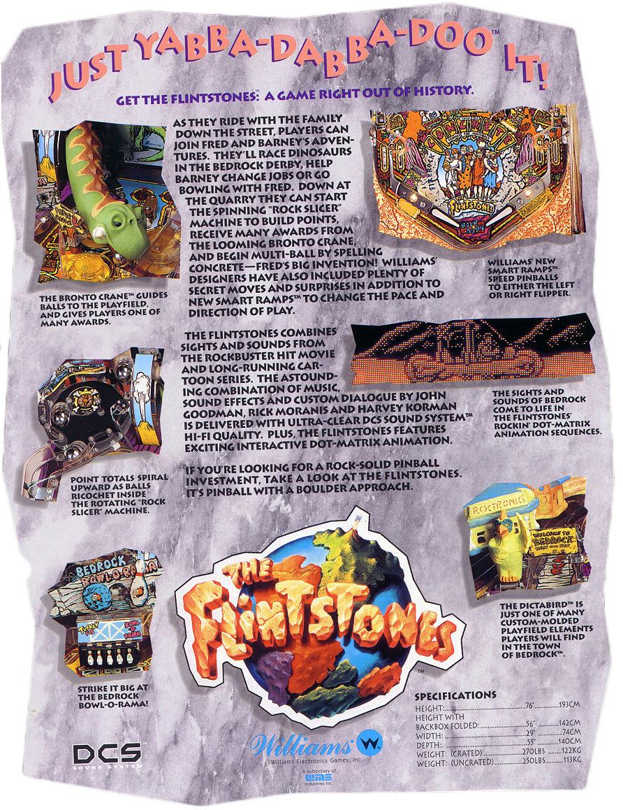 Flintstones Flyer Rückseite