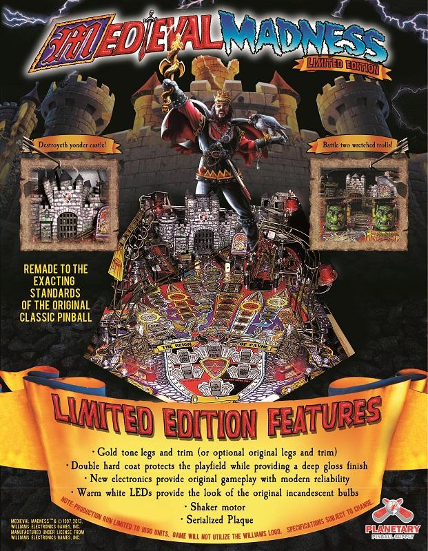 Medieval Madness LE Flyer Rückseite