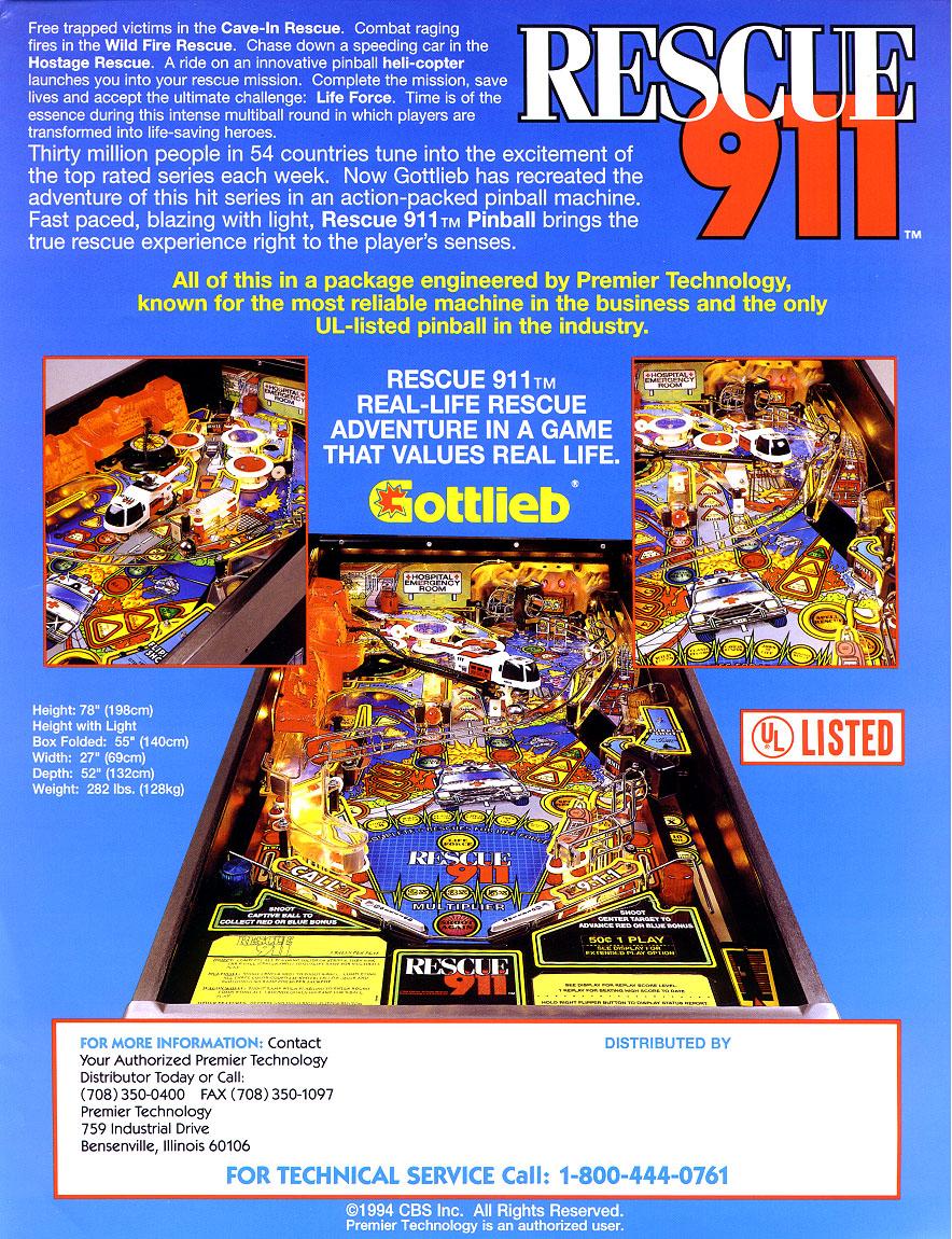 Rescue 911 Flyer back