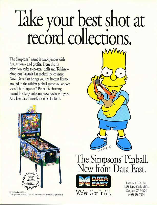 The Simpsons Pinball Flyer Vorderseite