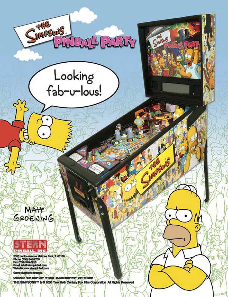 The Simpsons Pinball Party Flyer Vorderseite