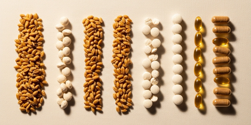 Poultry feed grains and supplements