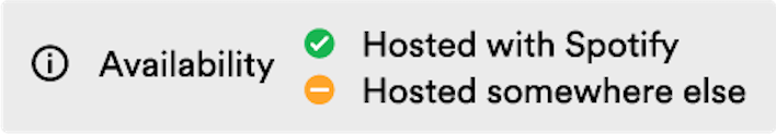 Feature is available to shows hosted with Spotify but not to shows hosted somewhere else