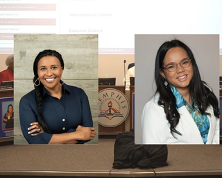 Pictures of two women who are running for the Memphis-Shelby County District 8 board seat.