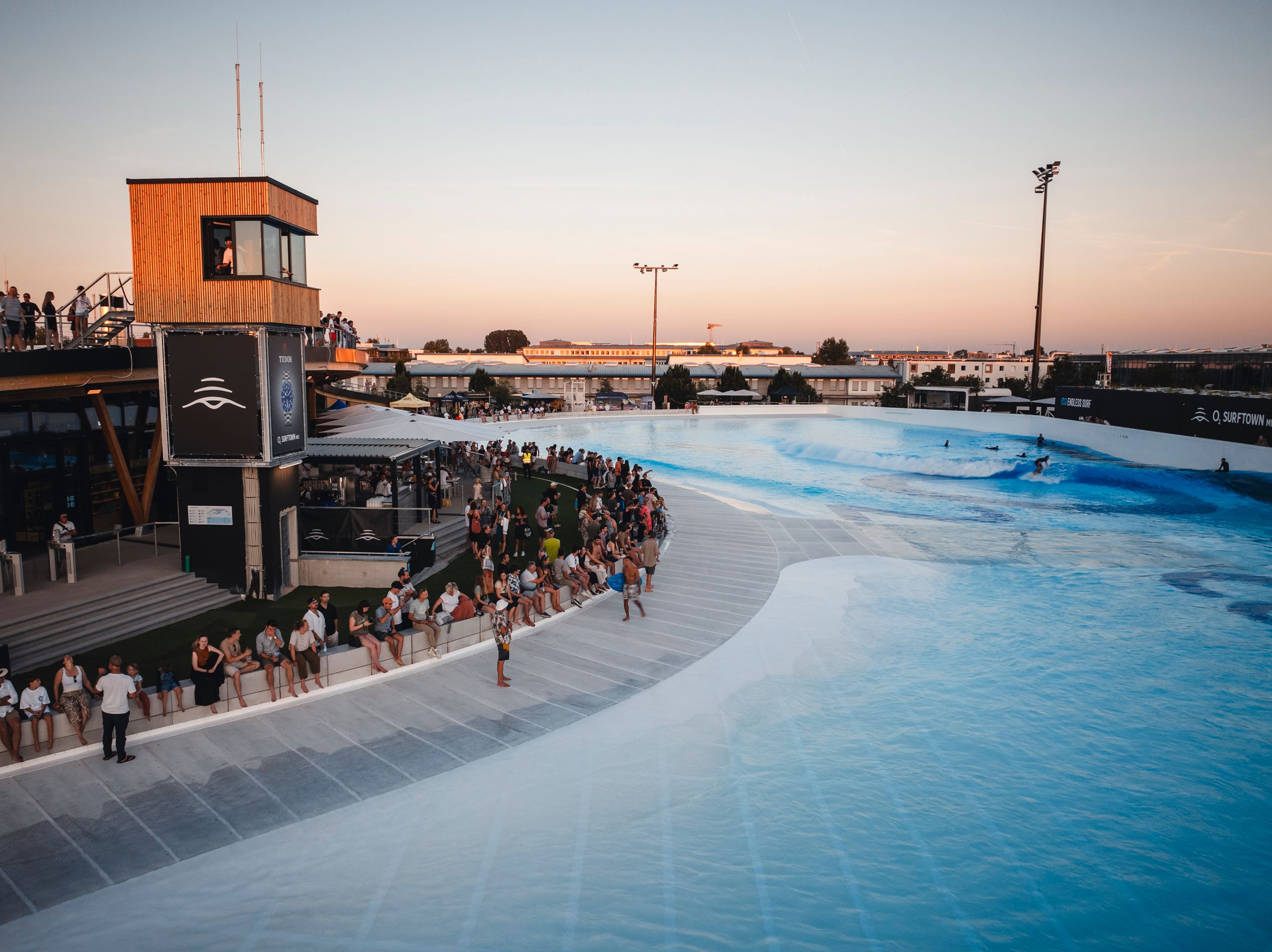 O2 SurfTown Munich surf park in Hallbergmoos, Bavaria, Germany