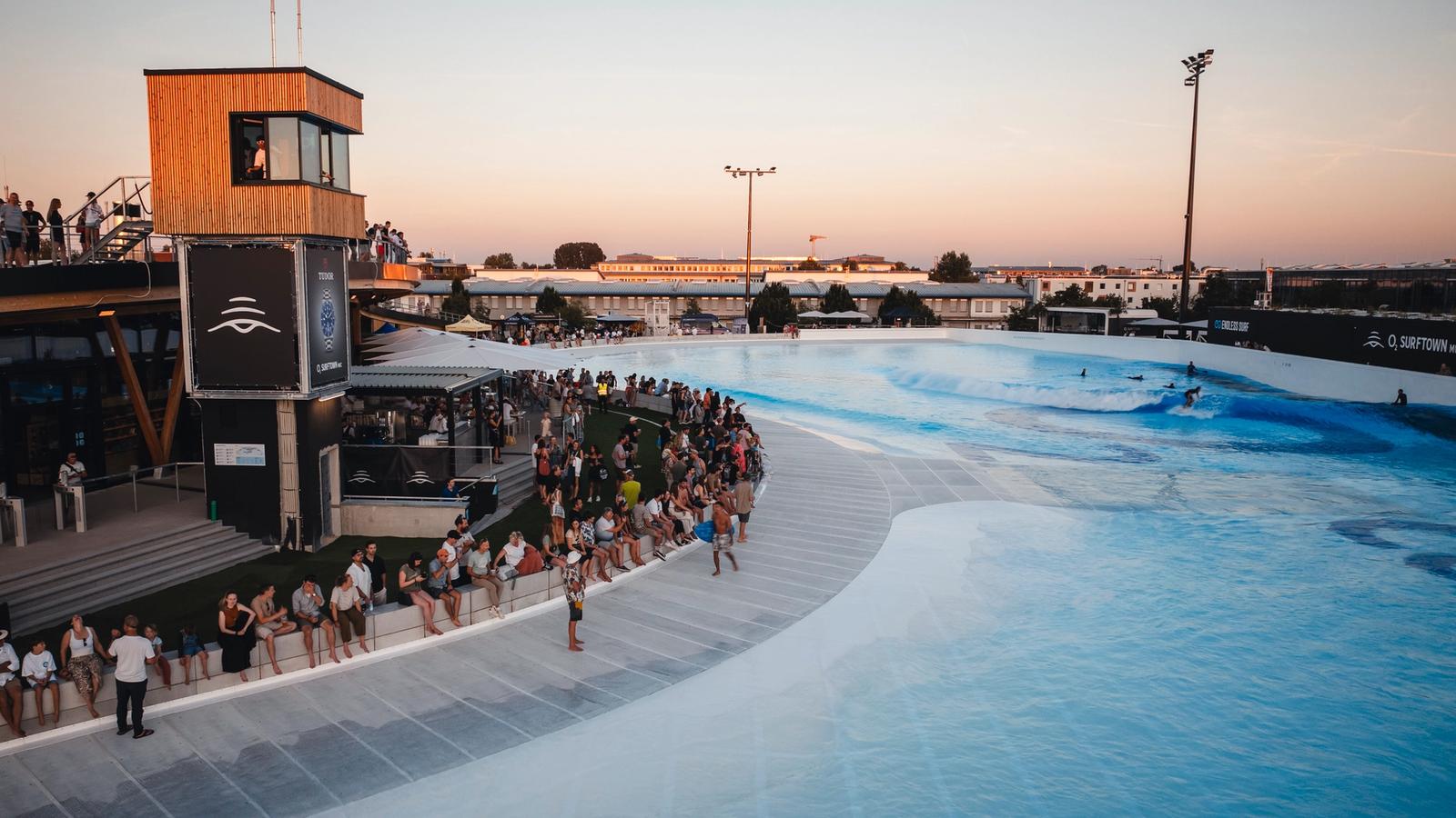 O2 SurfTown Munich surf park in Hallbergmoos, Bavaria, Germany