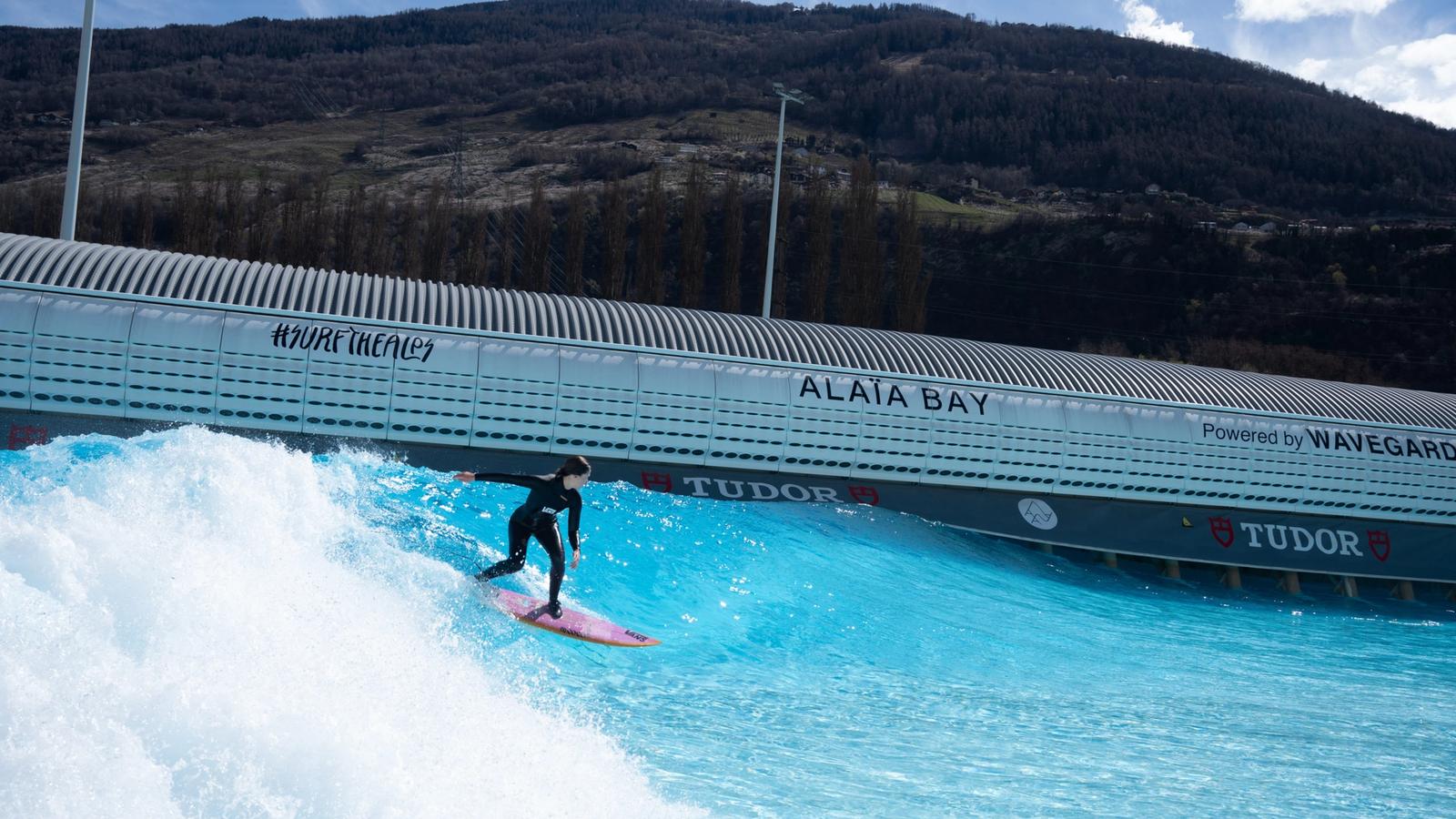 Alaia Bay Switzerland surf park in Sion, Valais, Switzerland