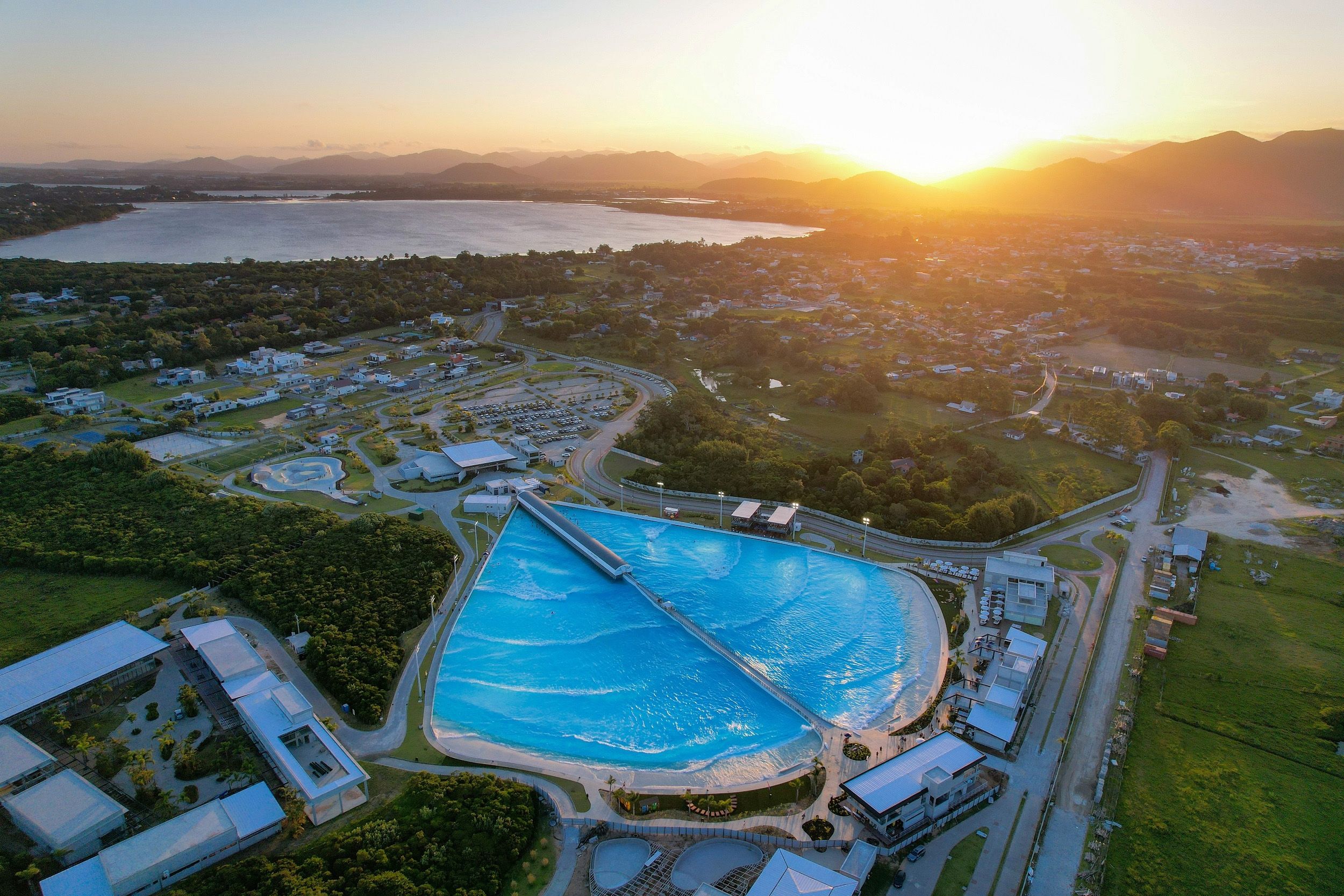 Surfland Brasil surf park in Garopaba, Santa Catarina, Brazil