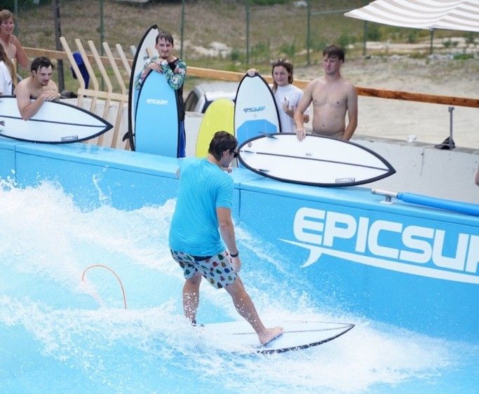 Heroes Paradise surf park in Brandon, Florida, USA