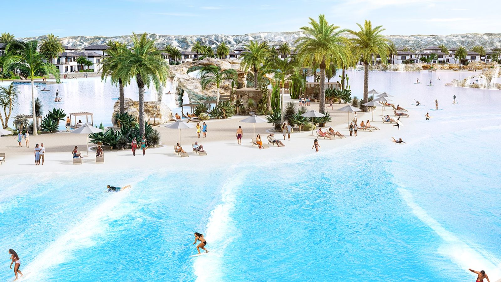 Thermal Beach Club surf park in Thermal, California, USA