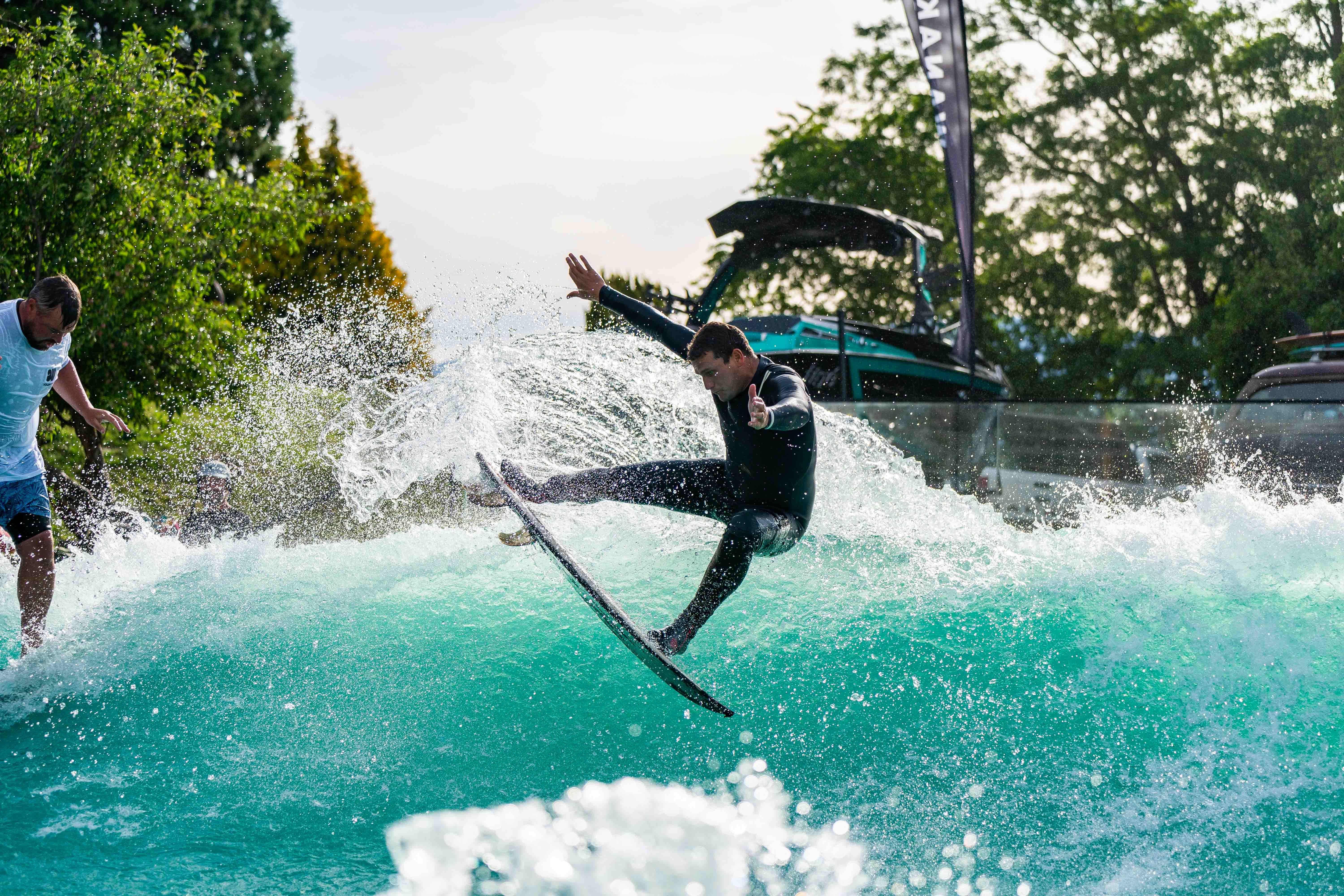 YourWave surf park in Hawea Flat, Otago, New Zealand