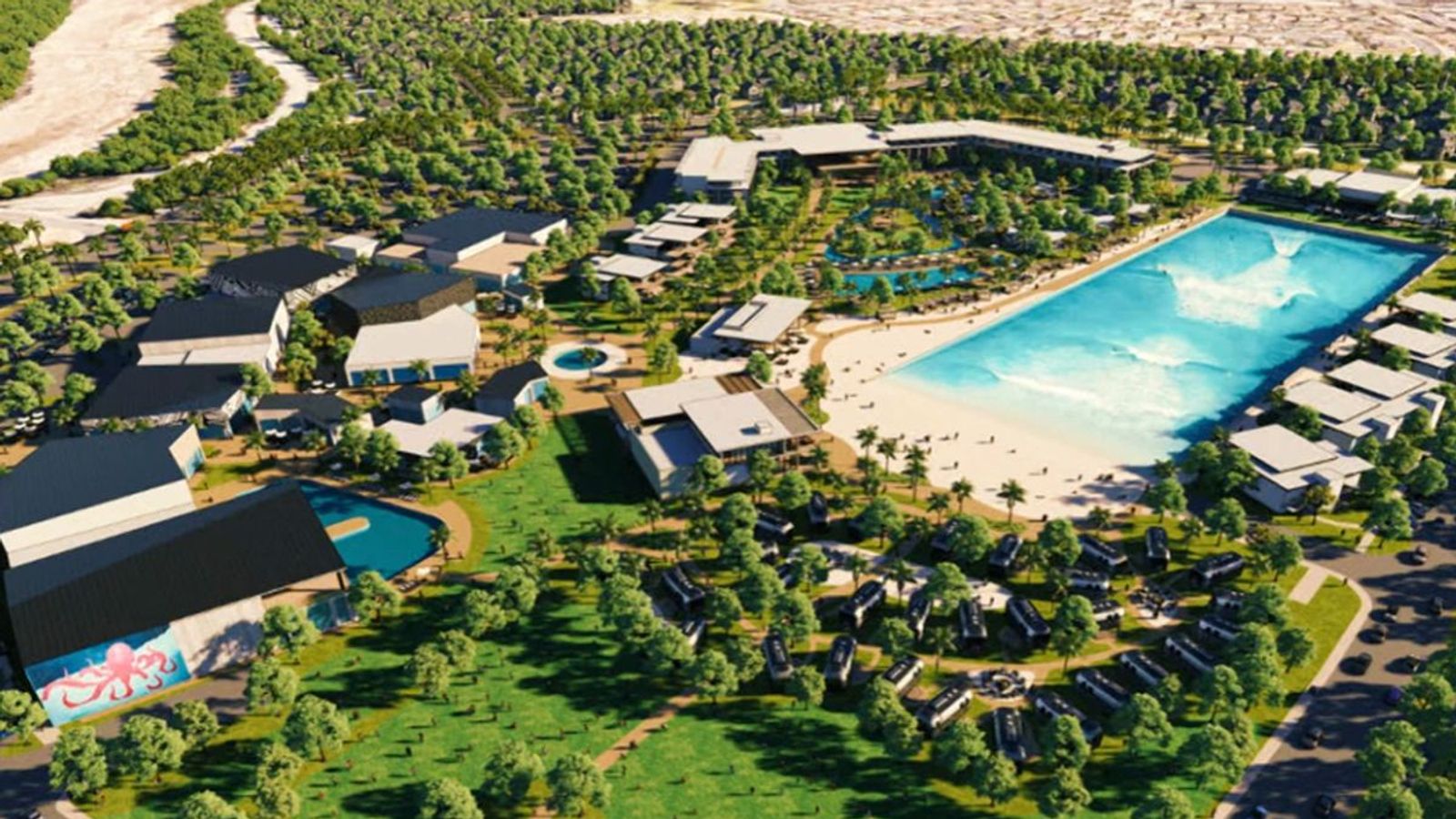 Ocean Kamp surf community in Oceanside, California, USA