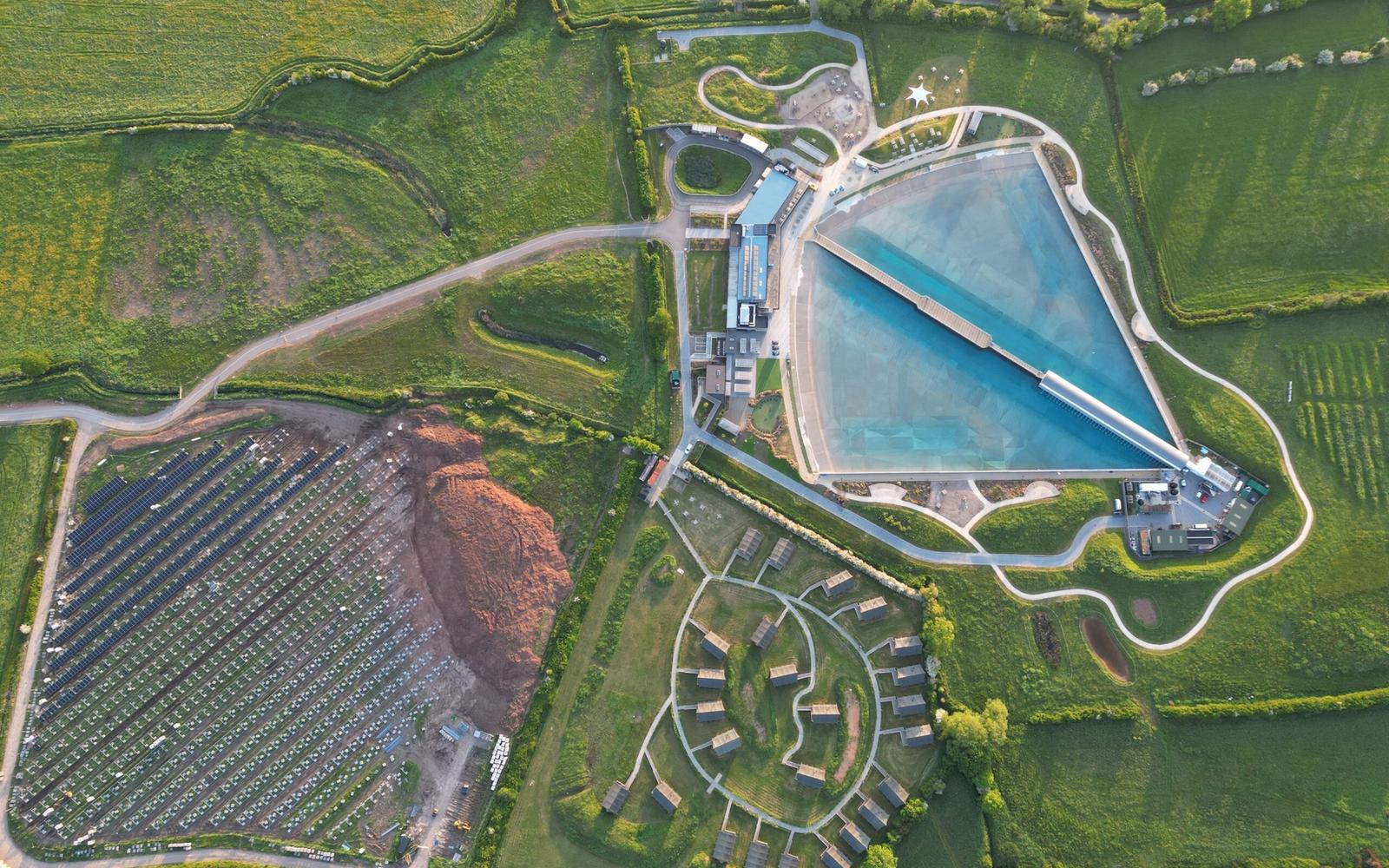 The site is partly solar-powered, part of its sustainability pitch.