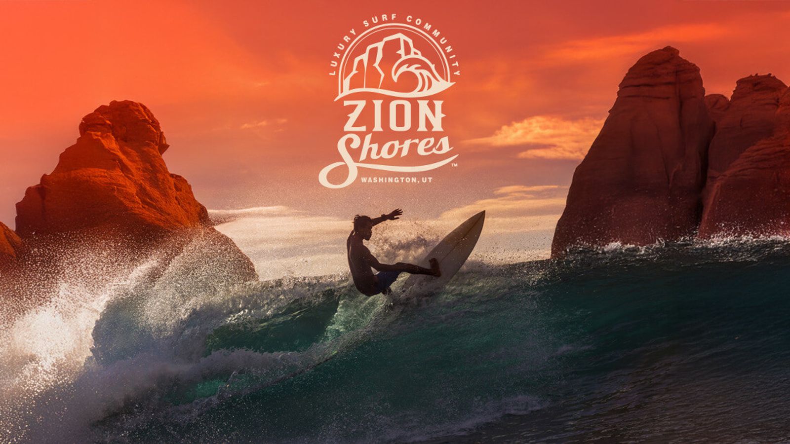 Zion Shores surf park in Washington, Utah, USA
