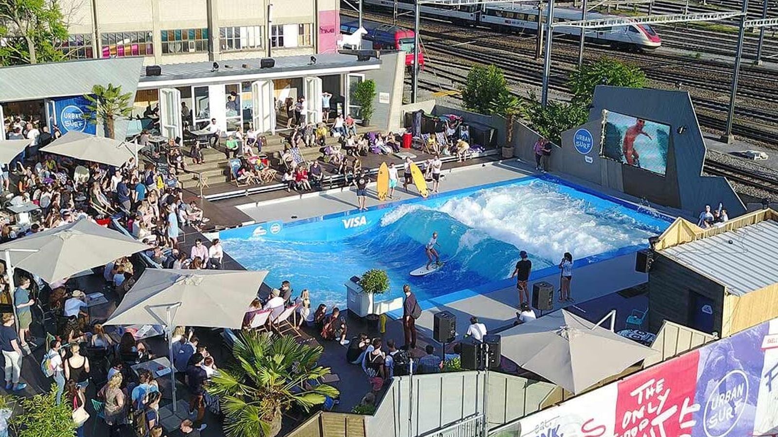 Urbansurf surf park in Zürich, Switzerland
