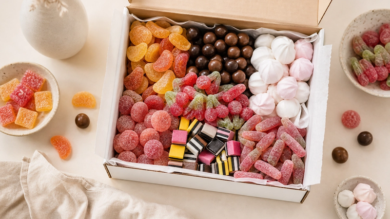 A subscription box of assorted Swedish candy