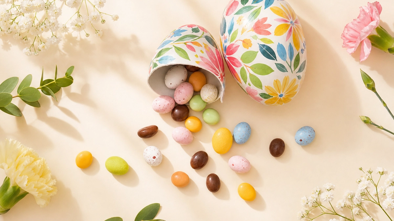 A Swedish Easter candy egg with sweets