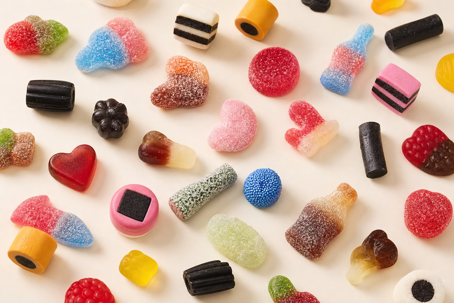 A colorful assortment of Swedish pick-and-mix candy