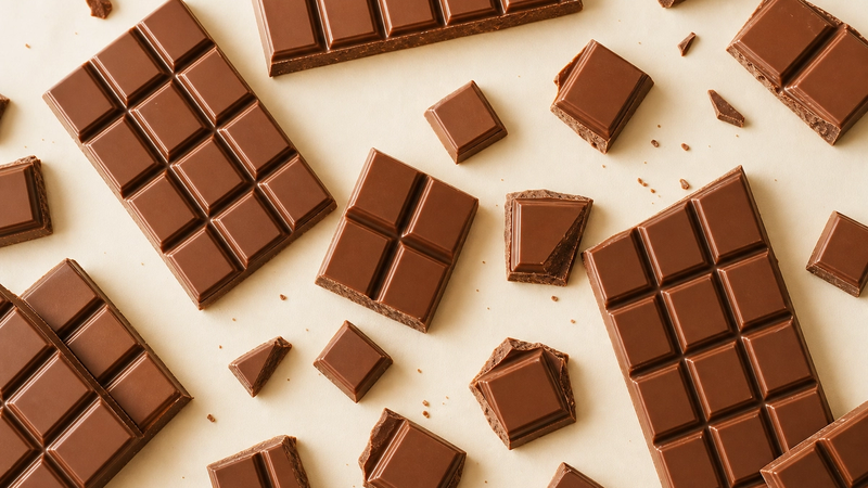 An assortment of Swedish milk chocolate
