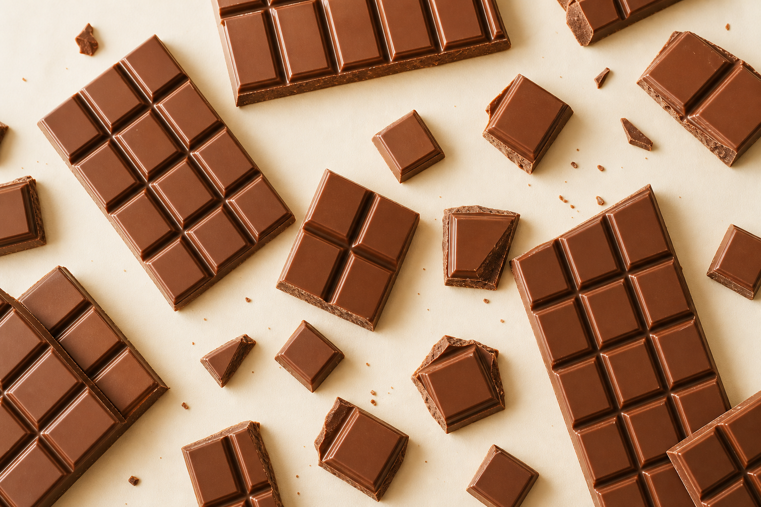 An assortment of Swedish milk chocolate